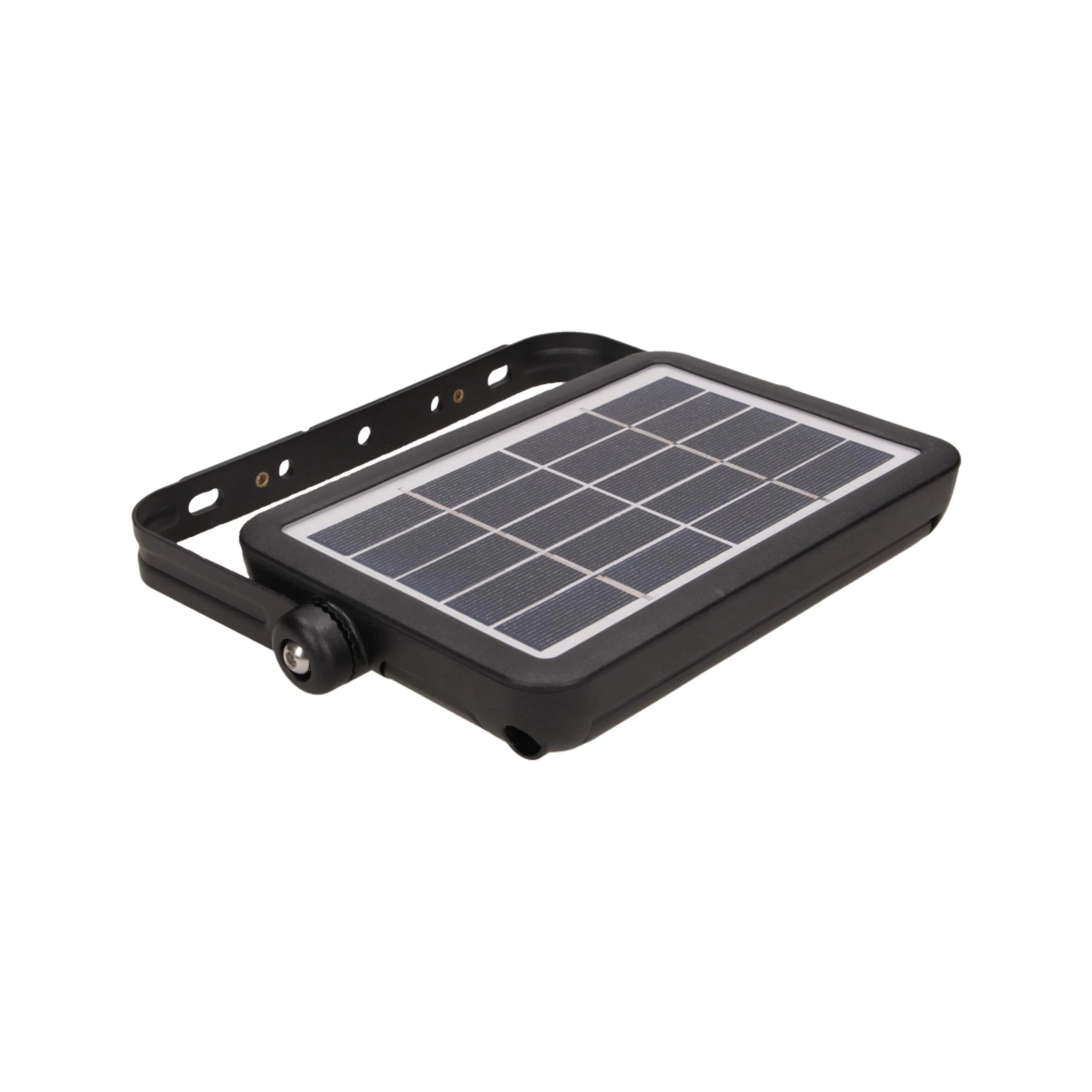 LUX LED 5W, saulės energija varomas prožektorius su judesio jutikliu 500lm, IP65, 4000K, 2x1500mAh, juodas