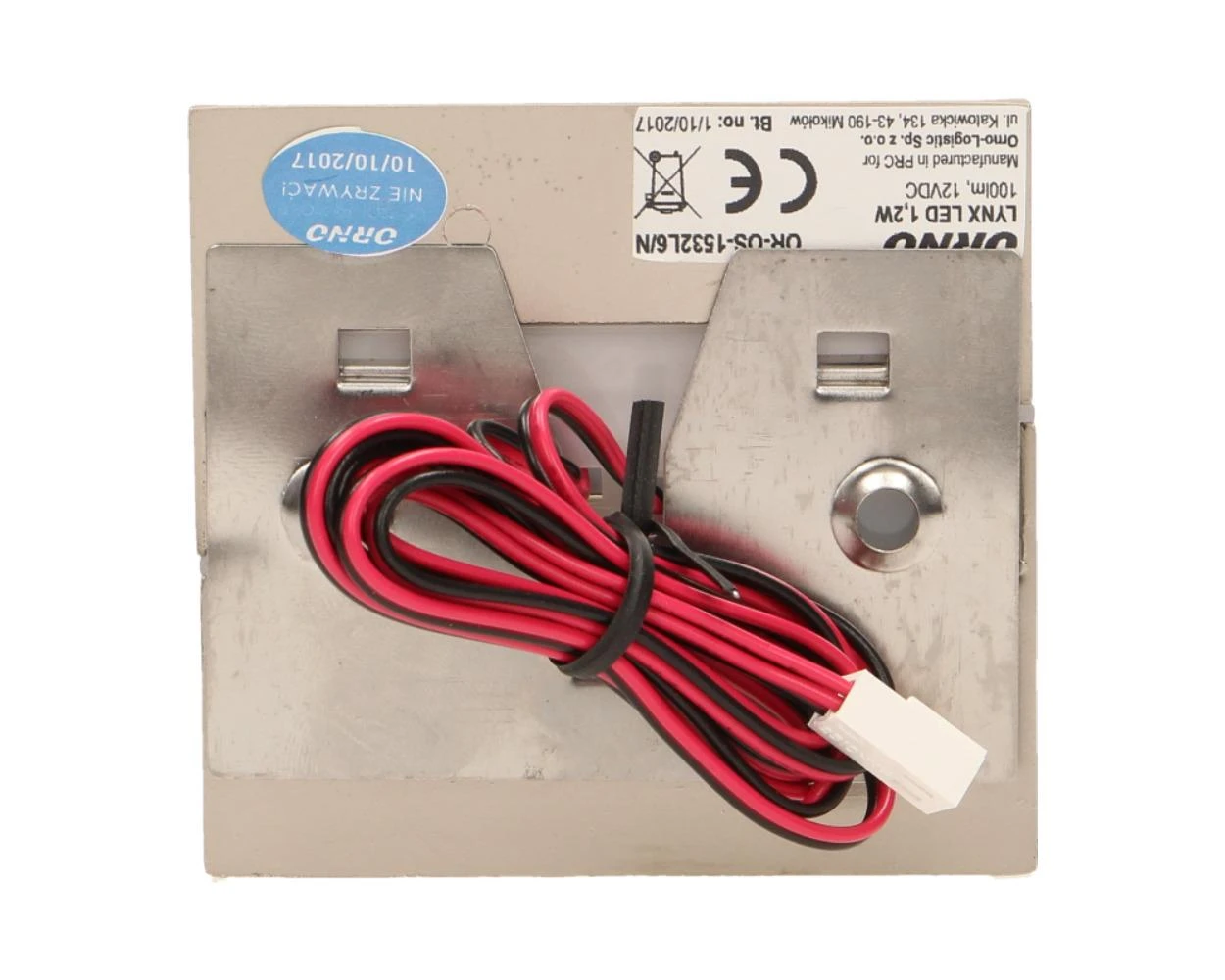 Orno LYNX LED 1.2W, paviršinis laiptų šviestuvas, 12V DC, 100lm, 3000K, satinas