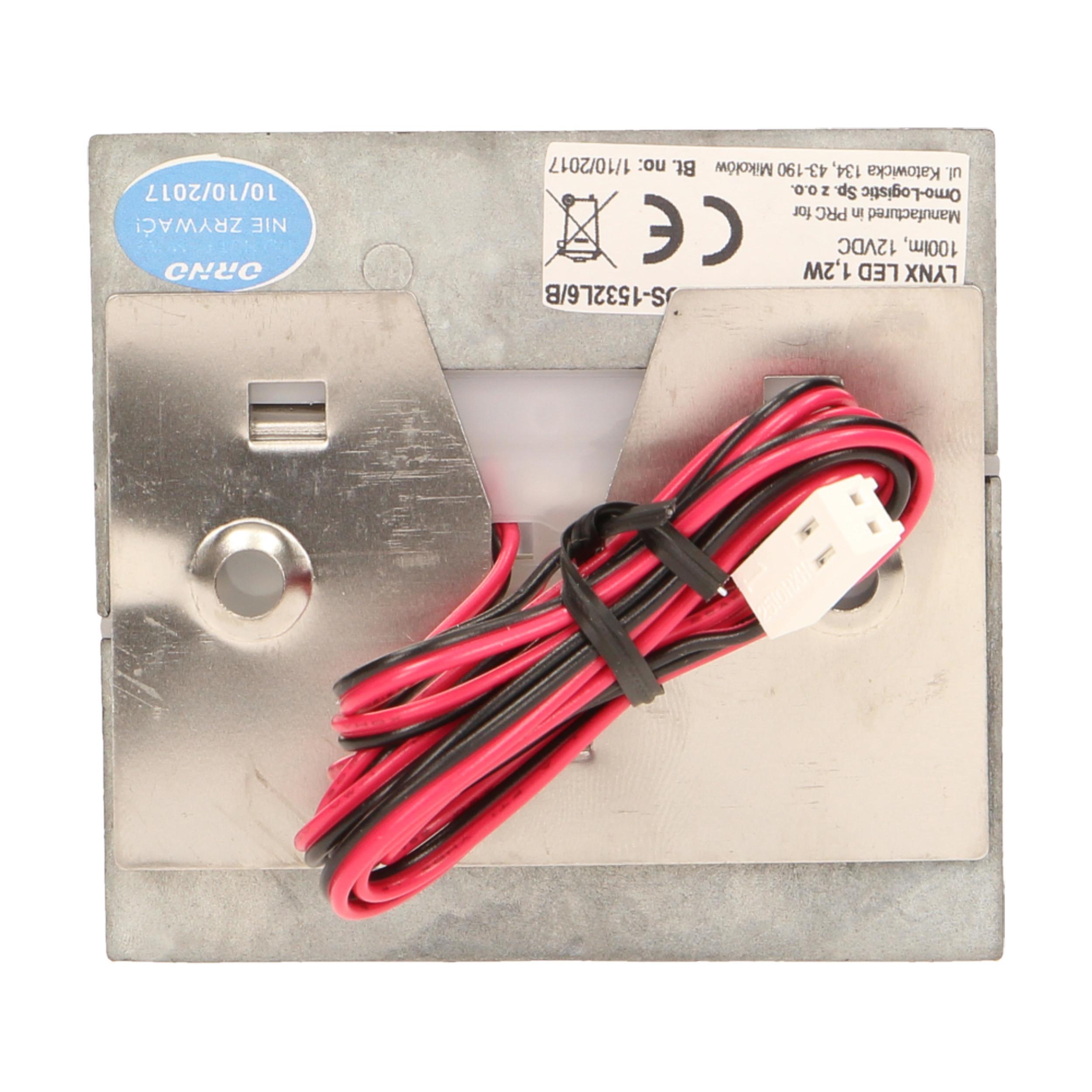 Orno LYNX LED 1.2W, paviršinis laiptų šviestuvas, 12V DC, 100lm, 3000K, juodas