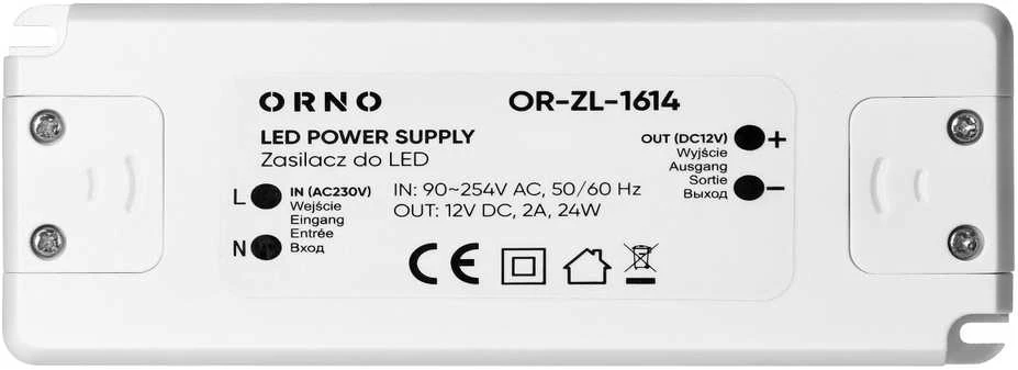 Orno Maitinimo šaltinis LED maitinimo šaltinis 12 VDC 24 W, IP20