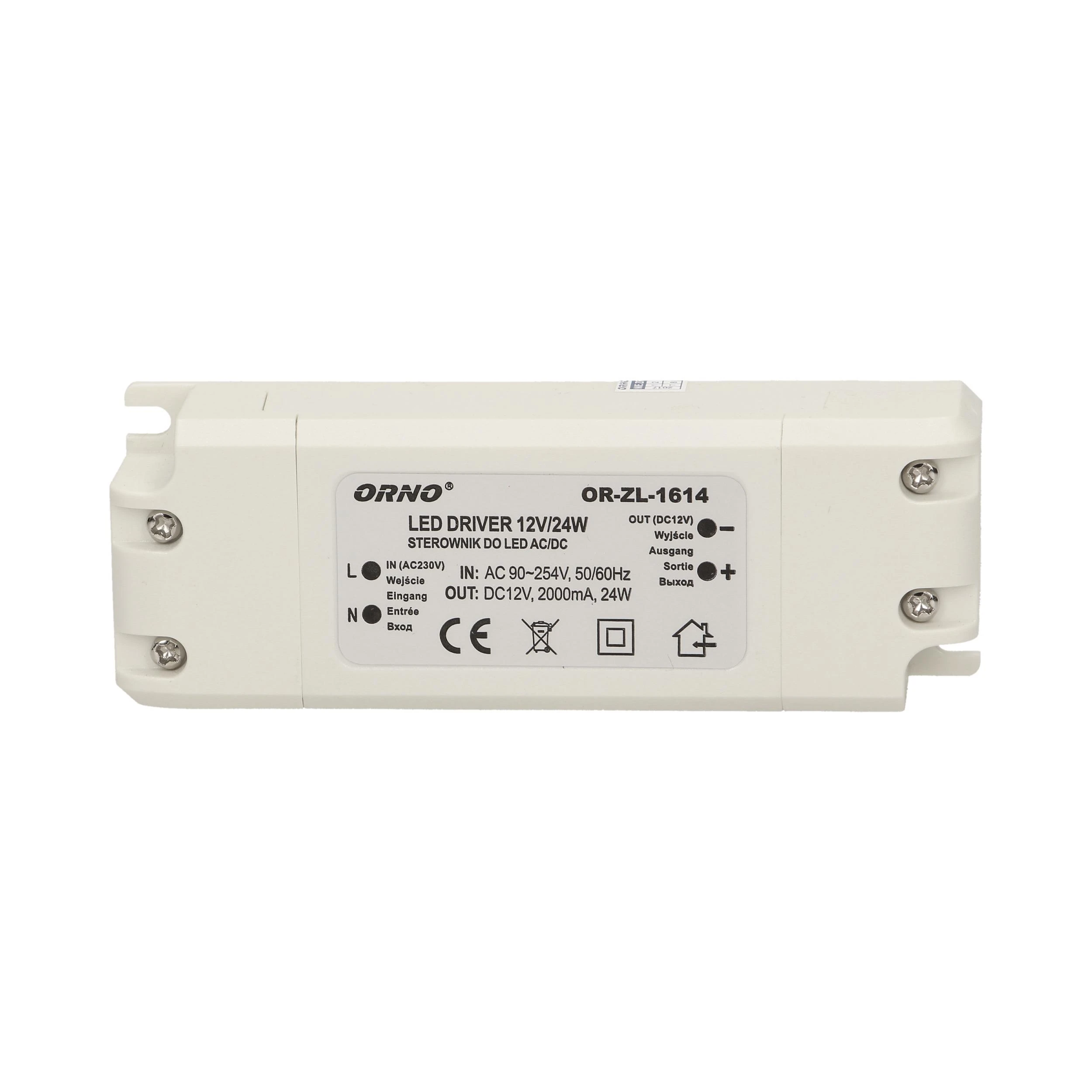 Orno Maitinimo šaltinis LED maitinimo šaltinis 12 VDC 24 W, IP20