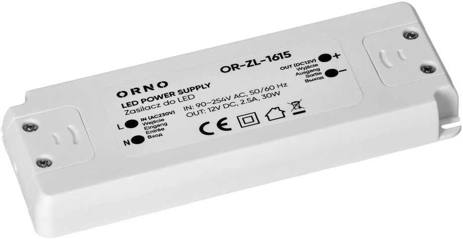 Orno Maitinimo šaltinis LED maitinimo šaltinis 12 VDC 30 W, IP20