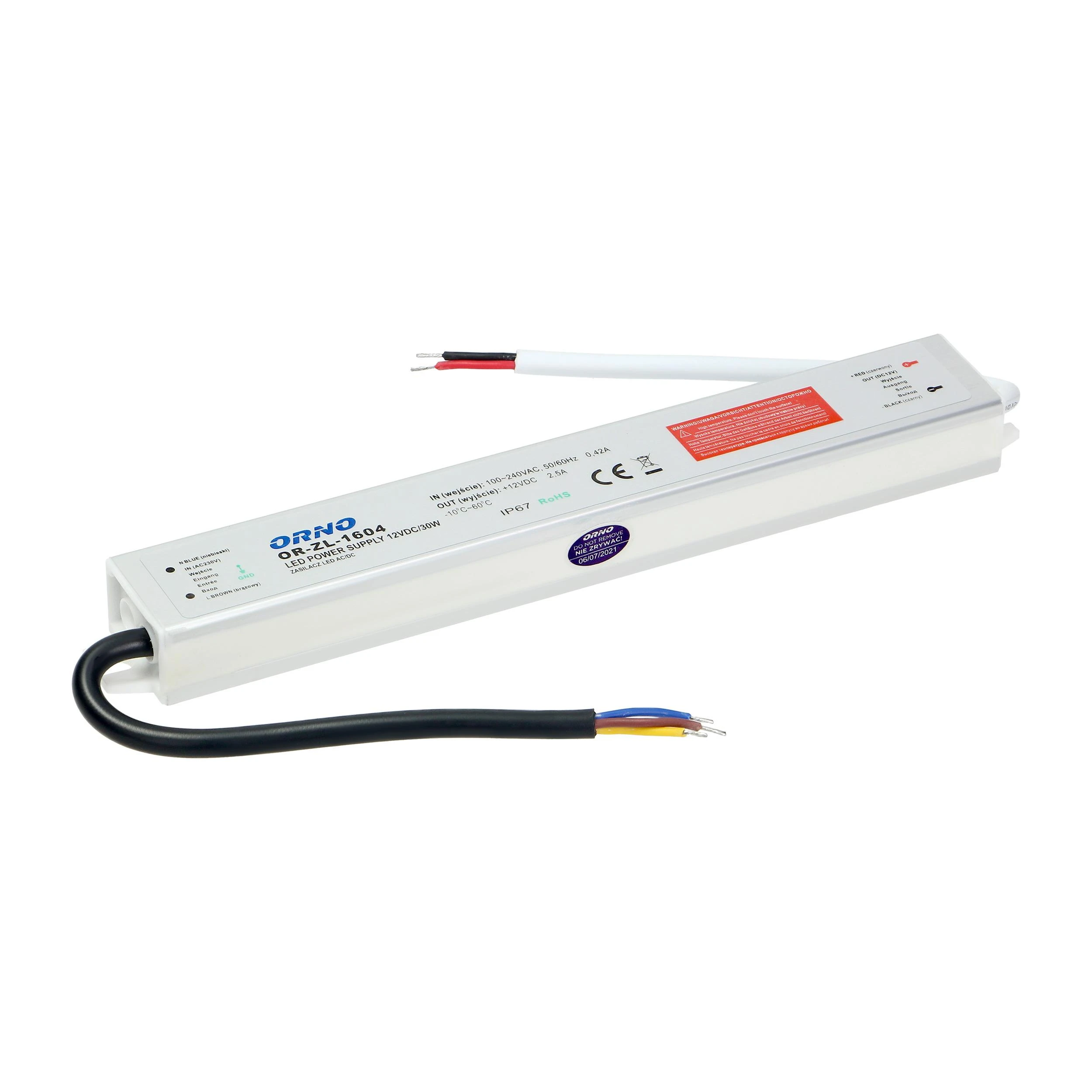 Orno Maitinimo šaltinis LED maitinimo šaltinis 12 VDC 30 W, IP67