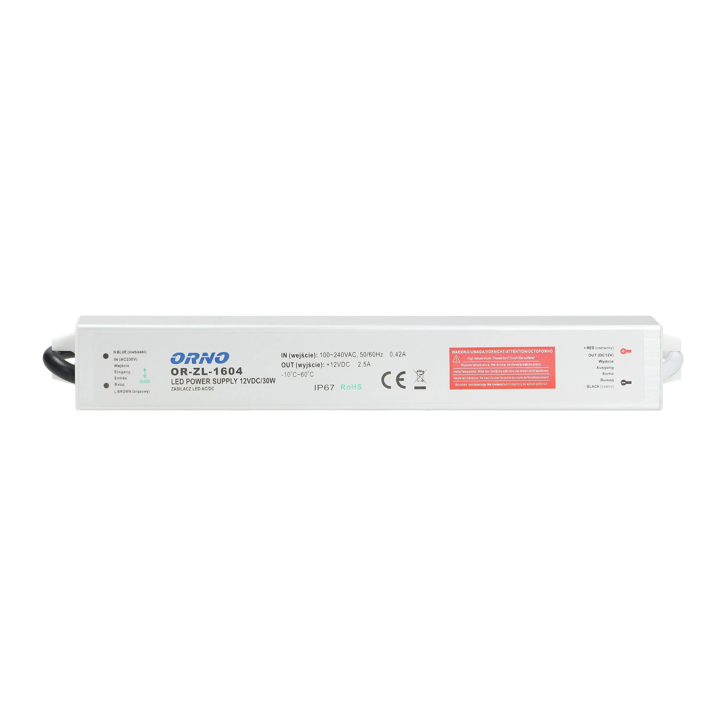 Orno Maitinimo šaltinis LED maitinimo šaltinis 12 VDC 30 W, IP67