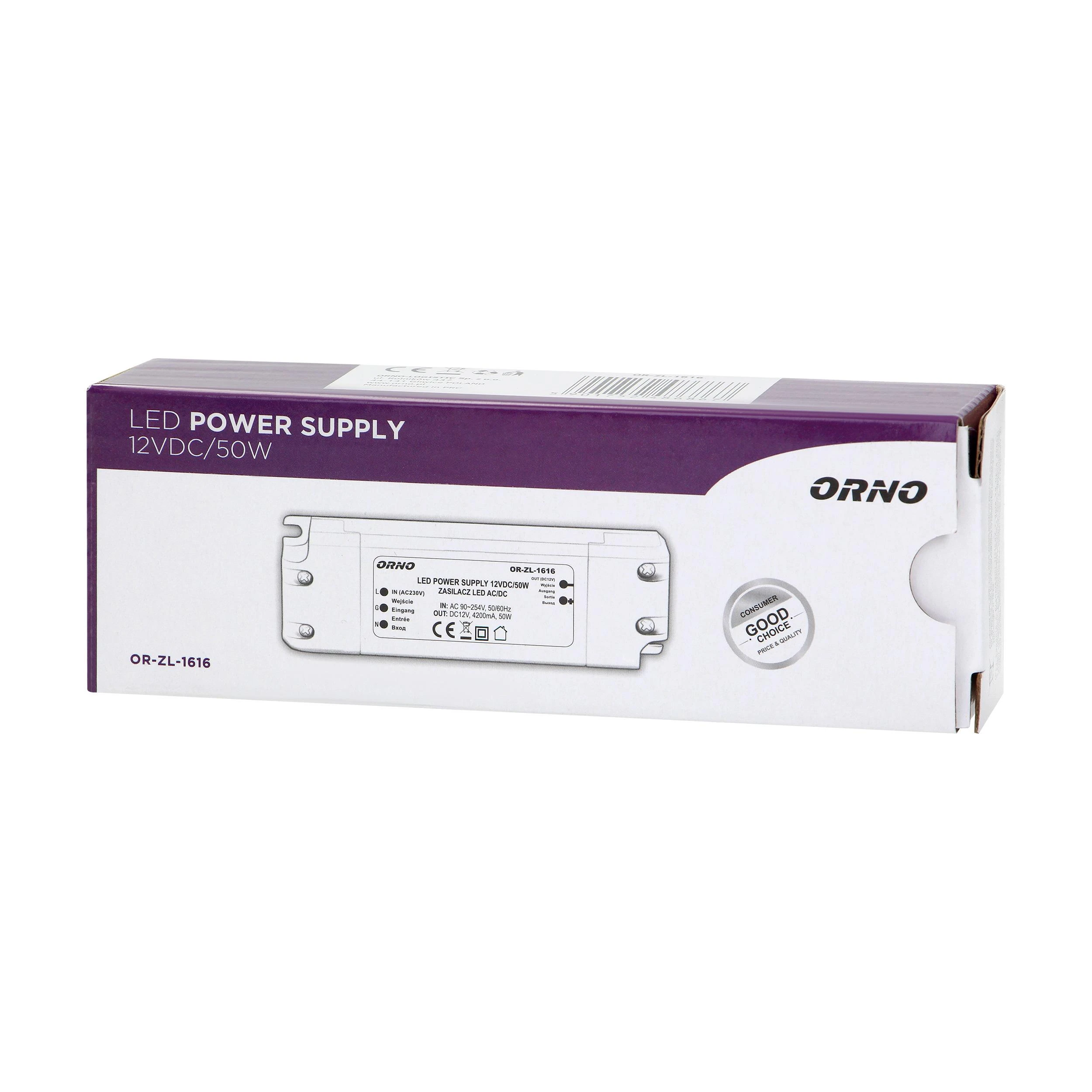 Orno Maitinimas LED 12VDC 50W, IP20