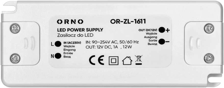 Orno Maitinimo šaltinis LED maitinimo šaltinis 12VDC 12W, IP20