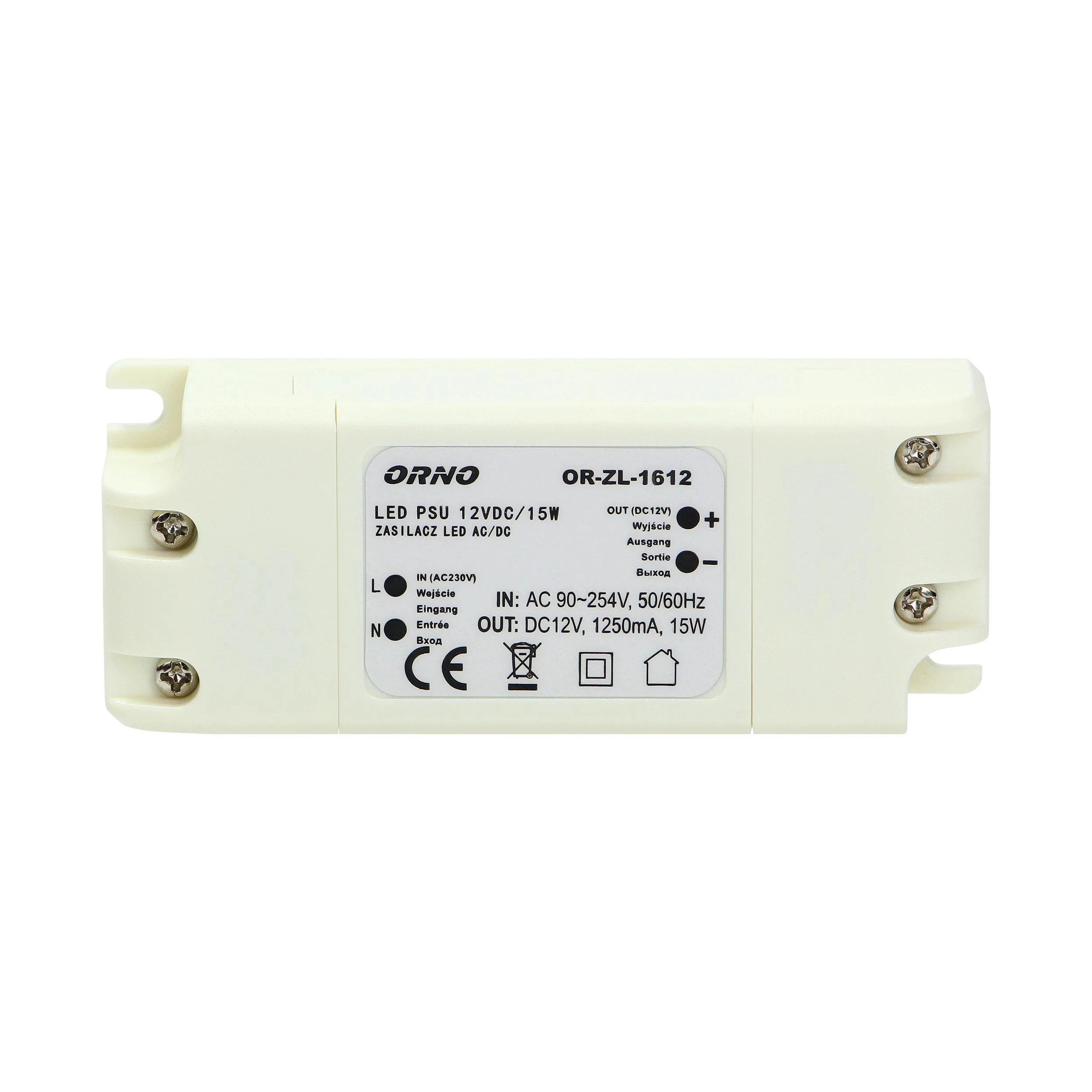 Orno Maitinimo šaltinis LED maitinimo šaltinis 12 VDC 15 W, IP20