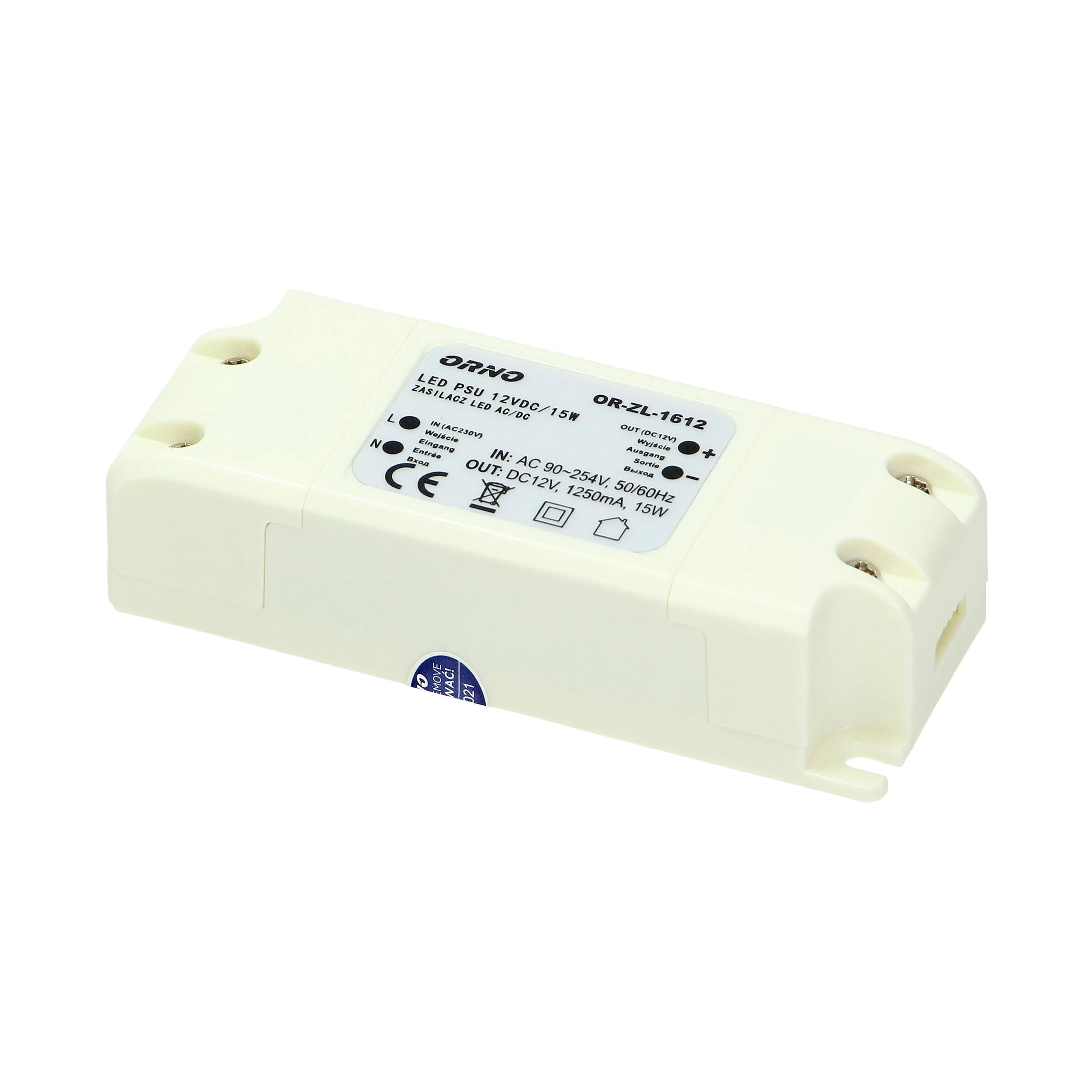 Orno Maitinimo šaltinis LED maitinimo šaltinis 12 VDC 15 W, IP20