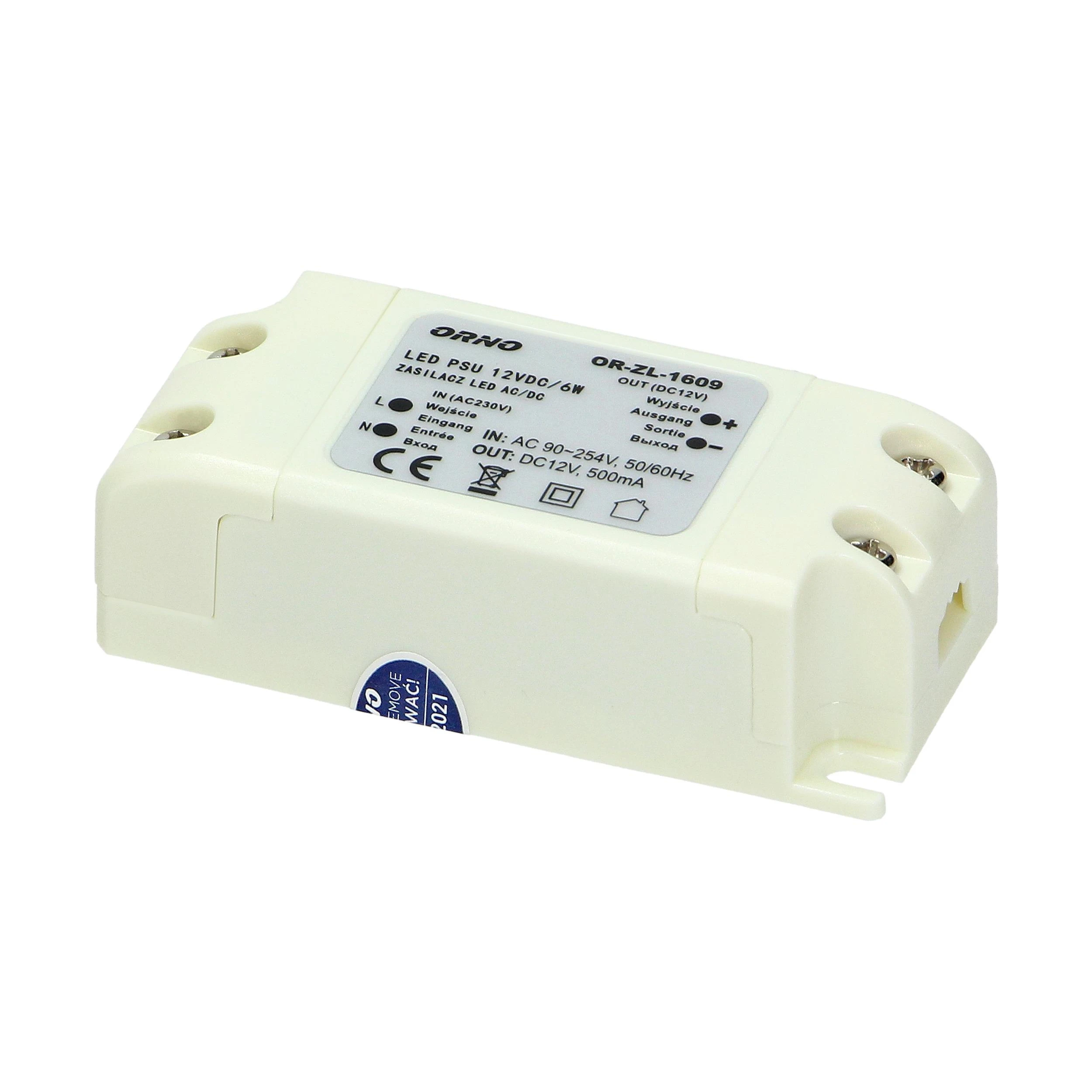 Orno Maitinimo šaltinis LED maitinimo šaltinis 12VDC 6W, IP20