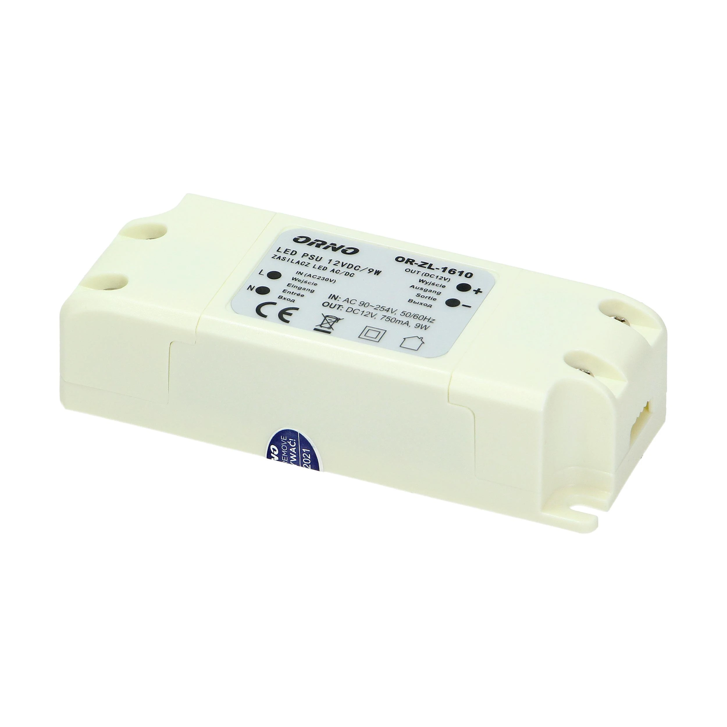 Orno Maitinimo šaltinis LED maitinimo šaltinis 12 VDC 9 W, IP20