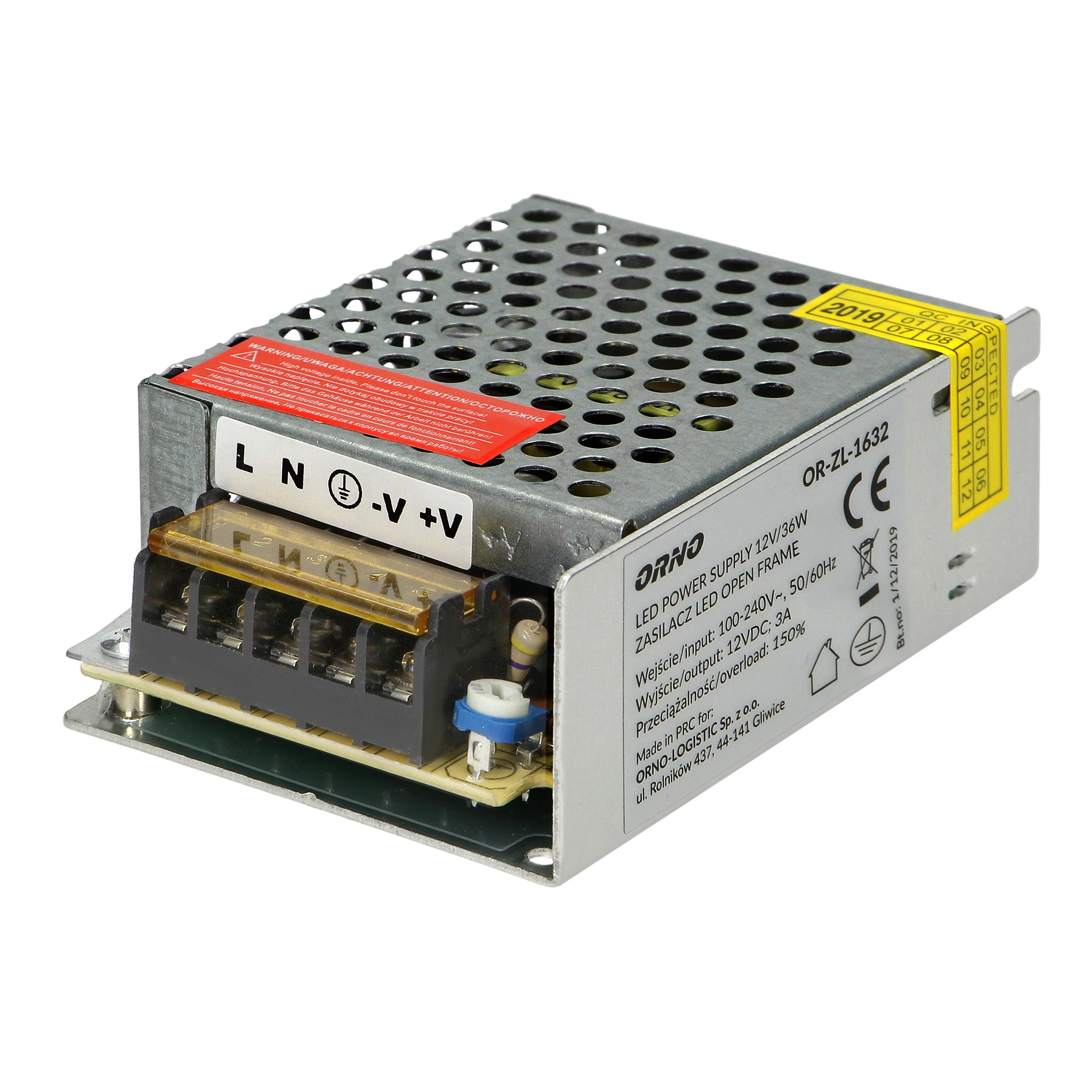 Orno Maitinimo šaltinis open frame 12VDC 35W, IP20