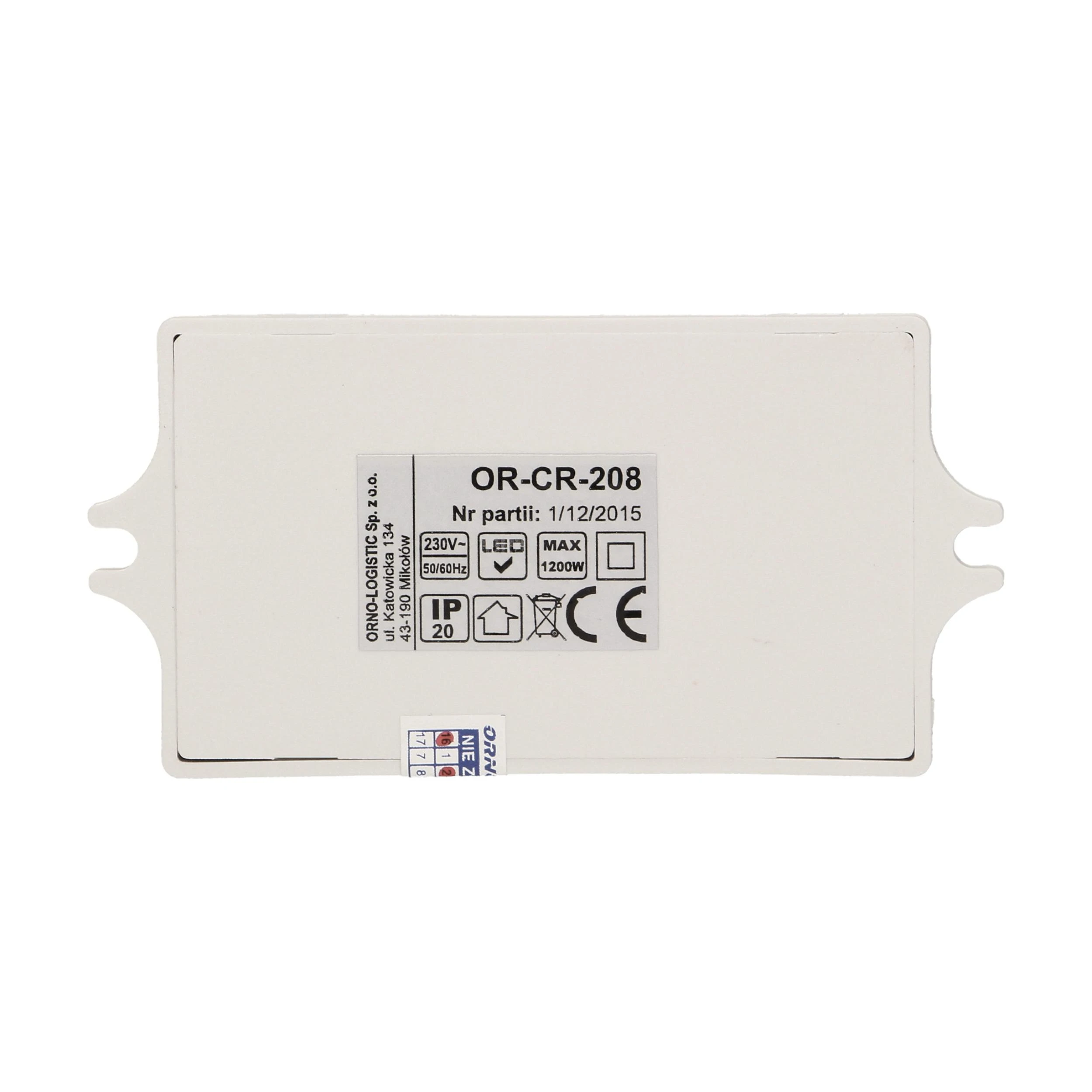 Orno Judesio jutiklis mikrofalowy 5.8GHz 1200W 360° 3-2000lx baltas (OR-CR-208)
