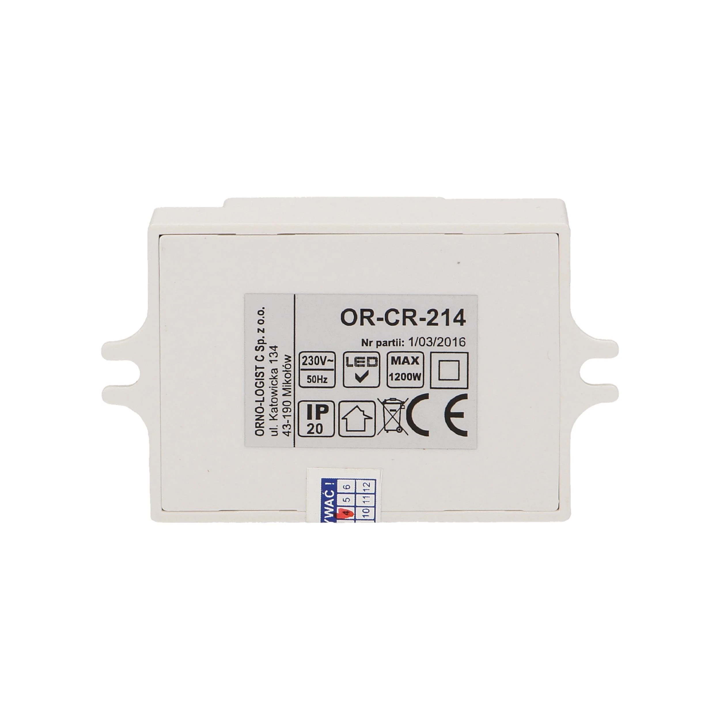 Orno Mikrofalowy Mikrobanginis judesio jutiklis, mini, 360/180 laipsnių, IP20, 1200 W