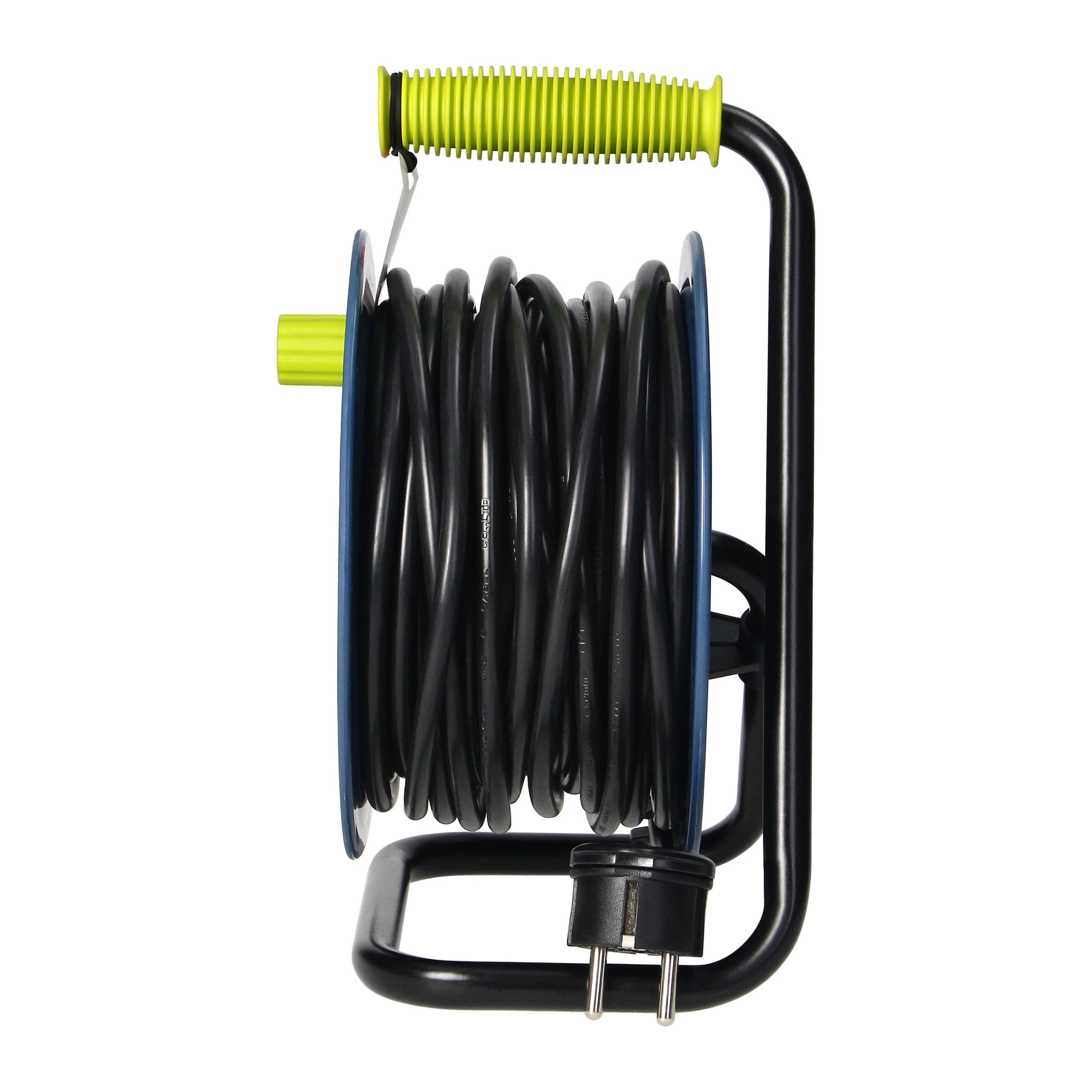 Orno Przedłużacz MINI prailginimo kabelio ritė, 4 lizdai 2P+Z, metalinis stovas, PVC H05VV-F 3x1mm?, ilgis 15m, žalia
