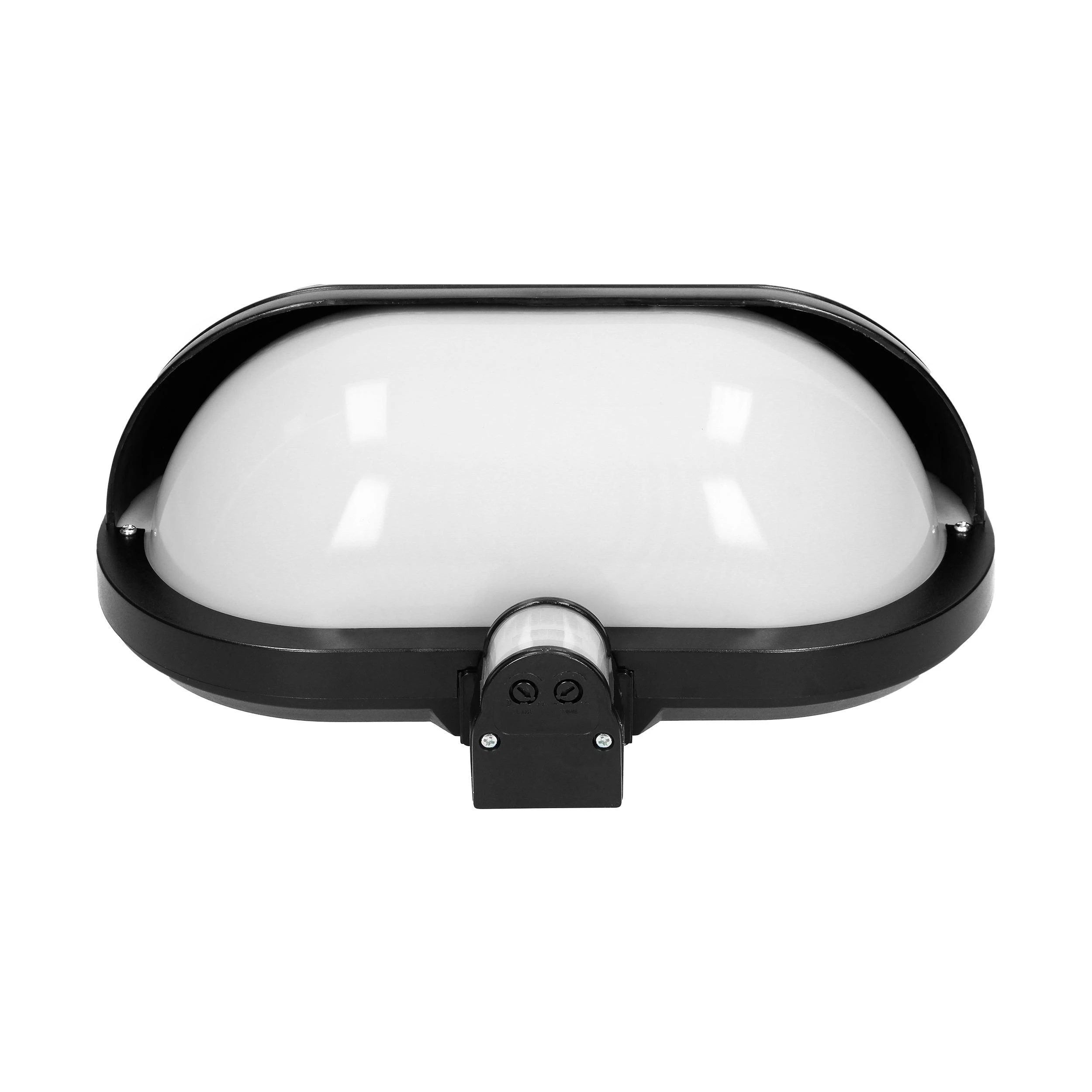 Sieninis šviestuvas Orno MUSAM, sodo šviestuvas su 180° judesio jutikliu, 1x60W, E27, IP44, su sklende, plastikinis, juodas