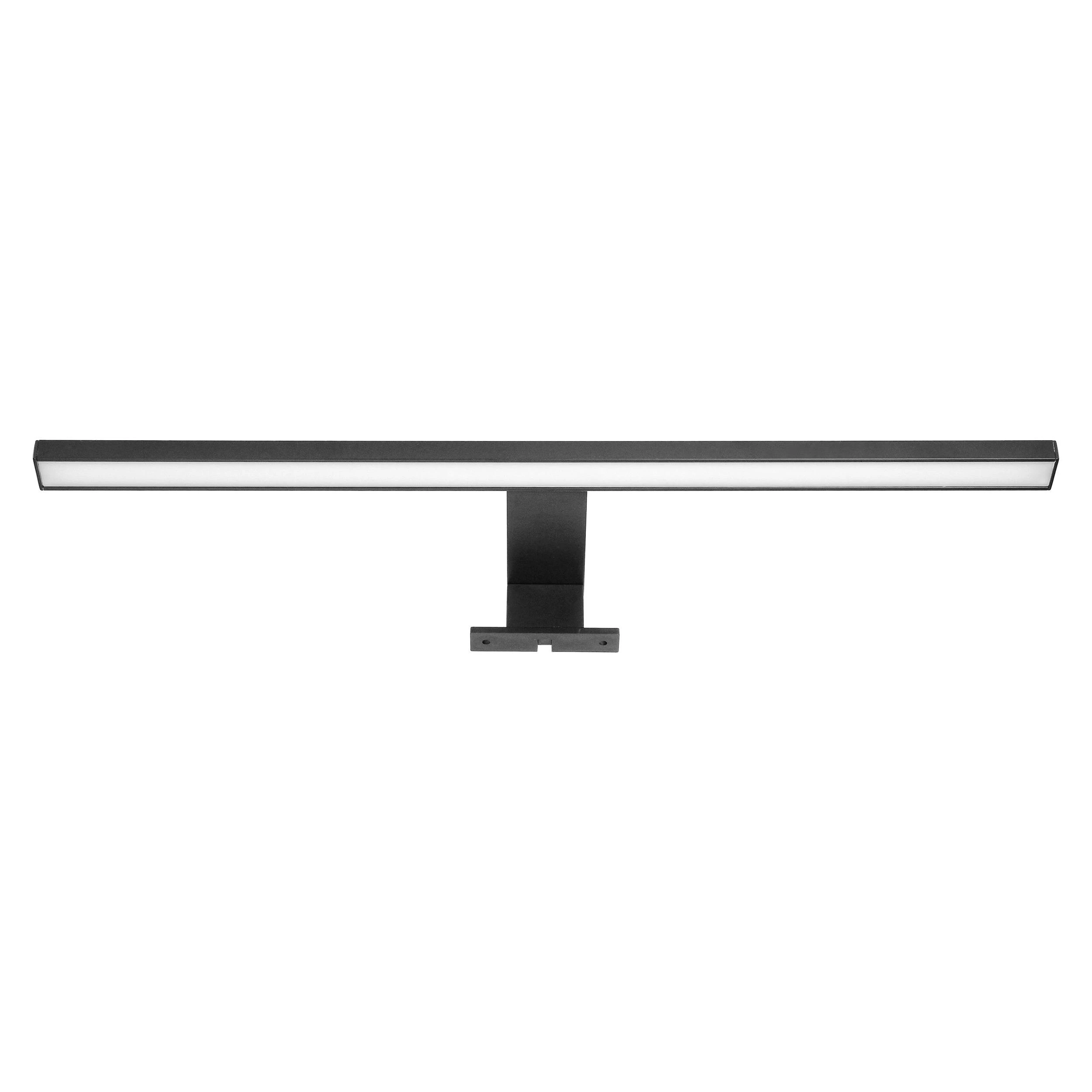 Lubinis šviestuvas Orno NORTES LED 12W, veidrodinis šviestuvas, 900lm, 4000K, ilgis 50 cm, aliuminis, juodas