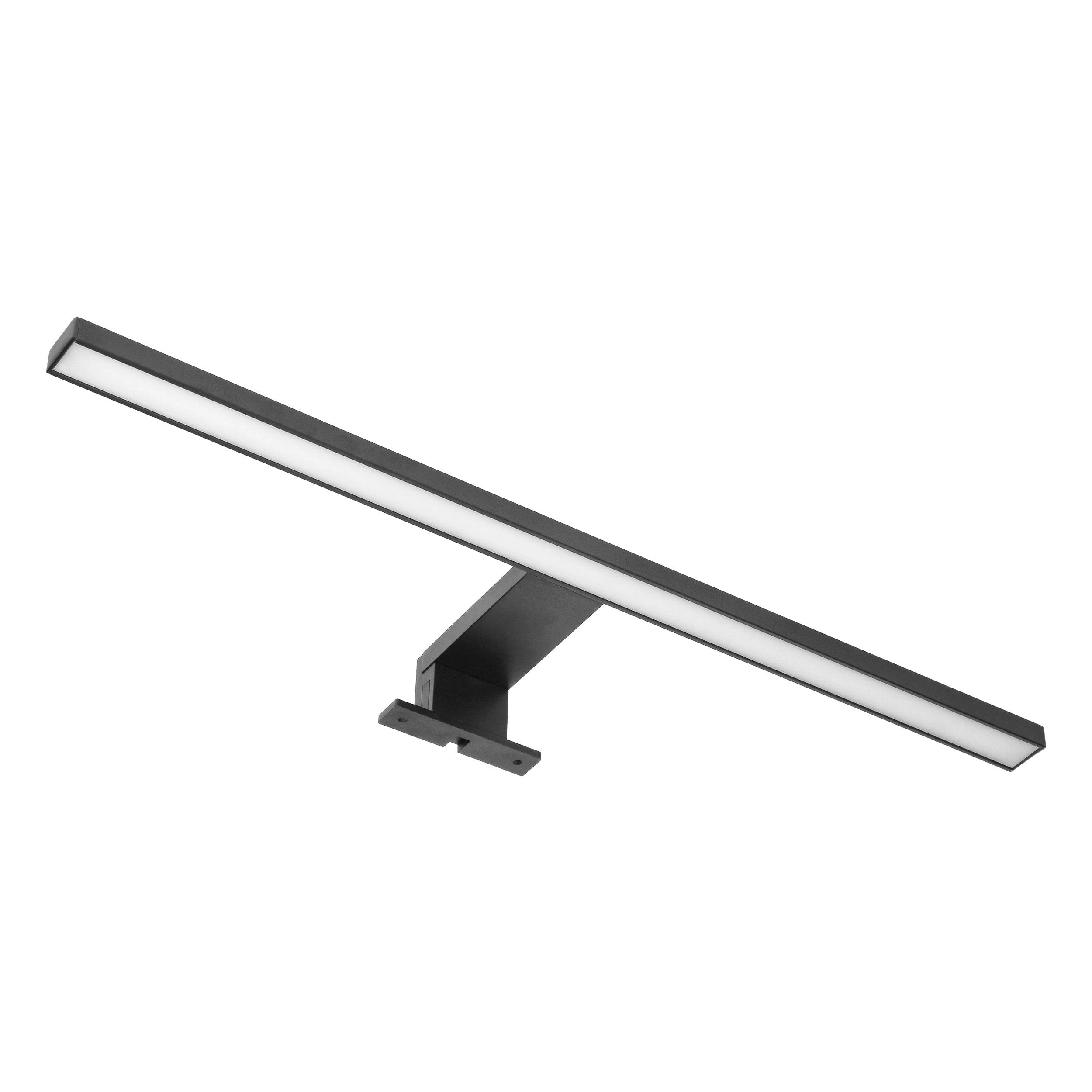 Lubinis šviestuvas Orno NORTES LED 12W, veidrodinis šviestuvas, 900lm, 4000K, ilgis 50 cm, aliuminis, juodas