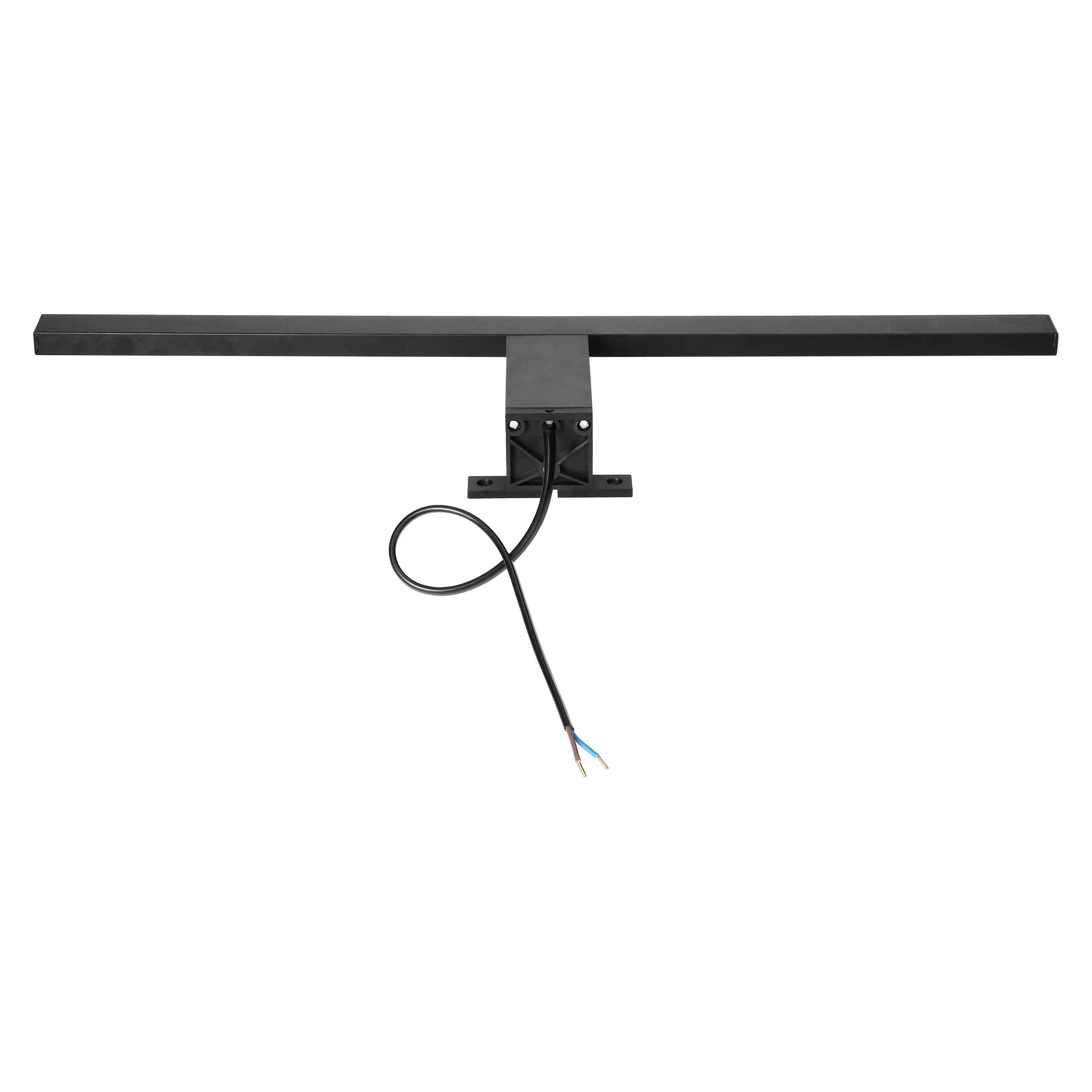 Lubinis šviestuvas Orno NORTES LED 12W, veidrodinis šviestuvas, 900lm, 4000K, ilgis 50 cm, aliuminis, juodas