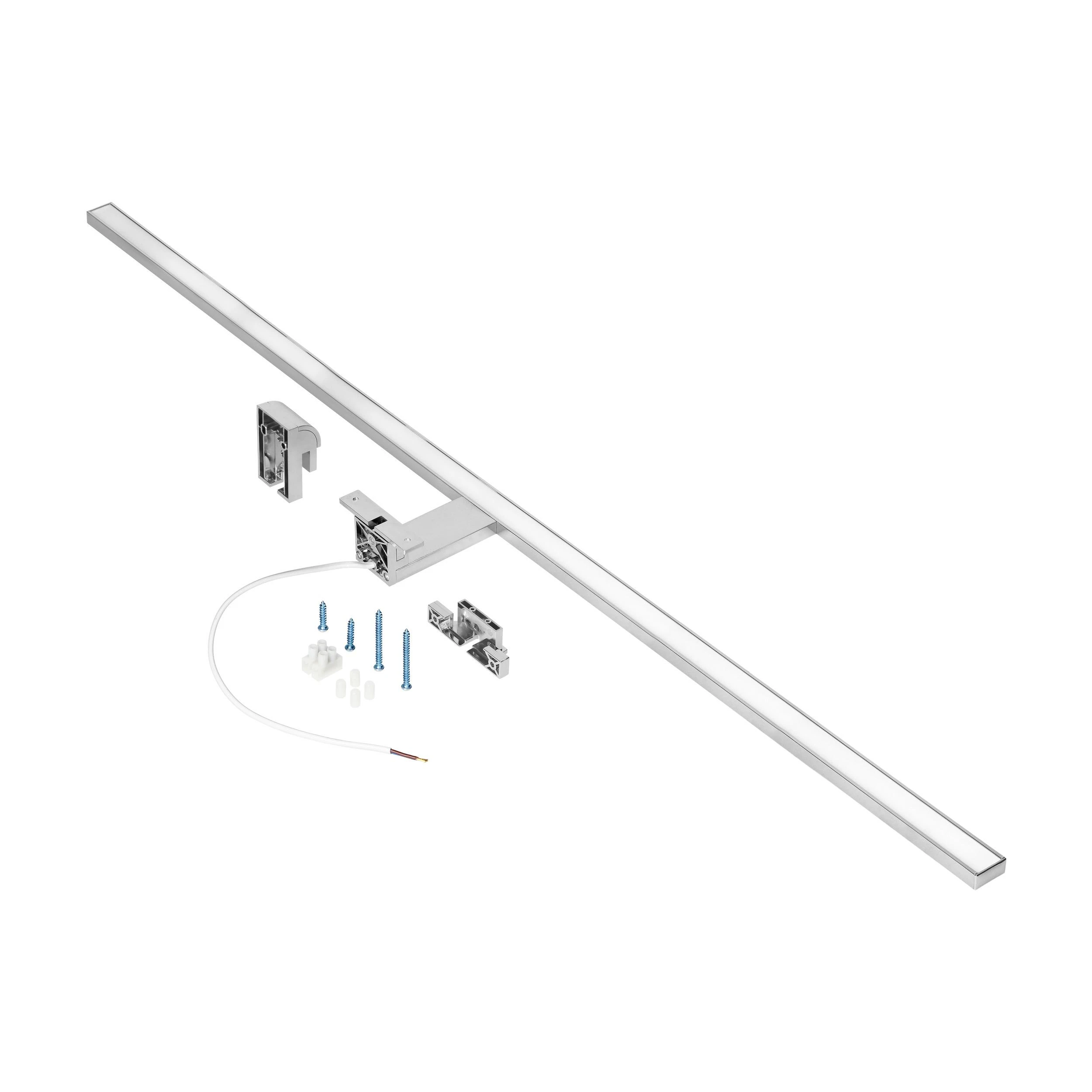 Lubinis šviestuvas Orno NORTES LED 18W, veidrodinė lempa, 1600lm, 4000K, ilgis 100 cm, aliuminis
