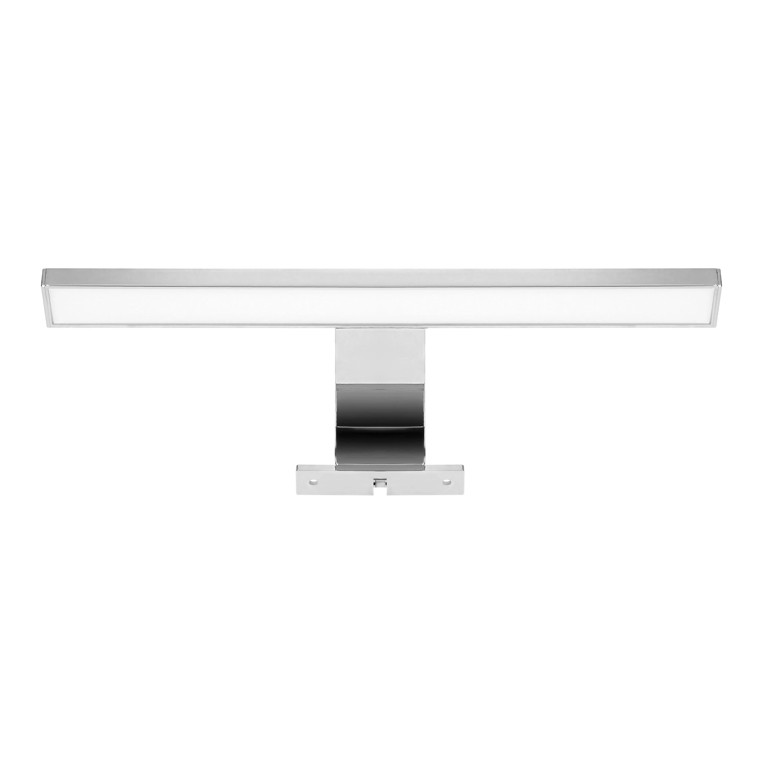 Sieninis šviestuvas Orno NORTES LED 5W, veidrodinė lempa, 320lm, 4000K, ilgis 30 cm, plastikinė, sidabrinė