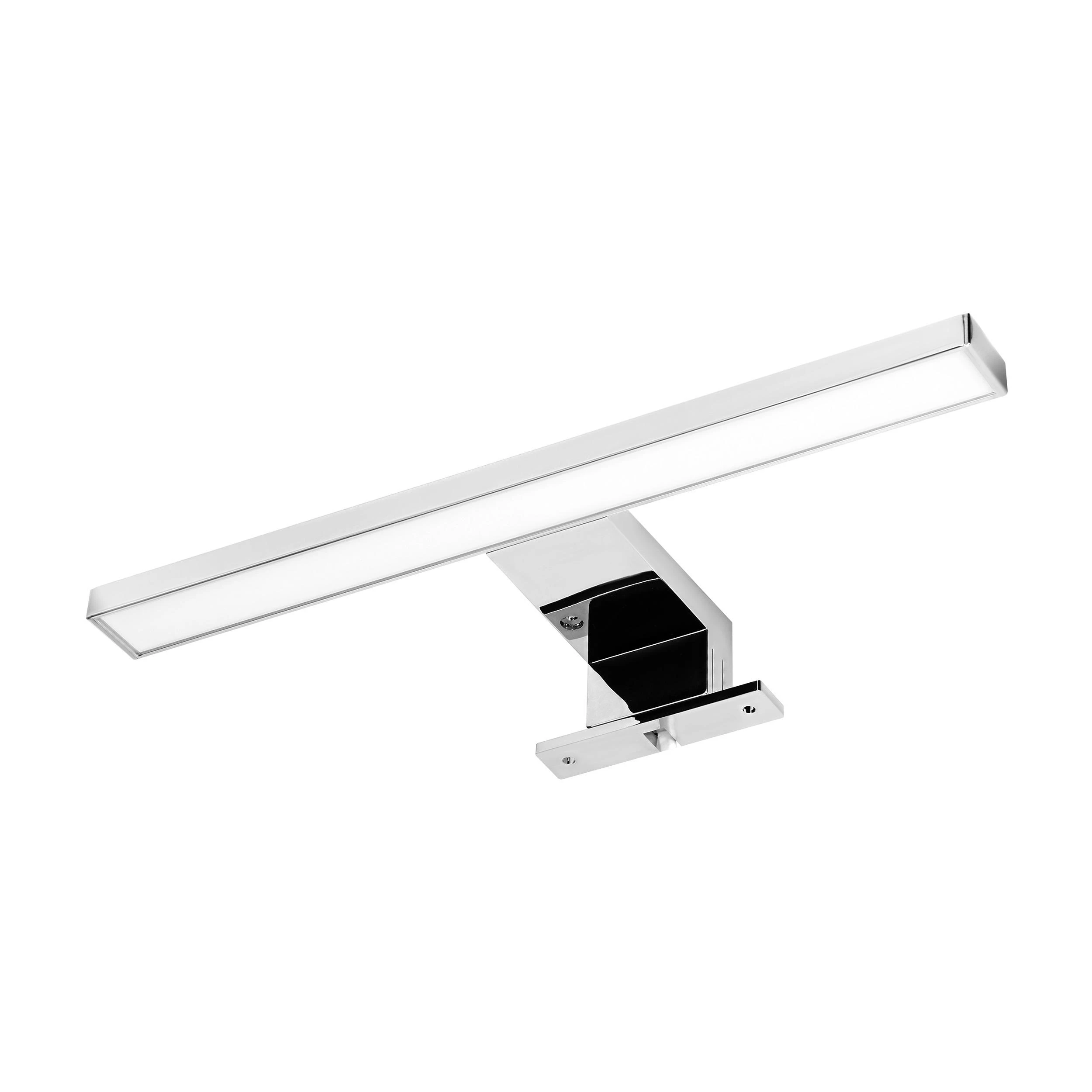Sieninis šviestuvas Orno NORTES LED 5W, veidrodinė lempa, 320lm, 4000K, ilgis 30 cm, plastikinė, sidabrinė