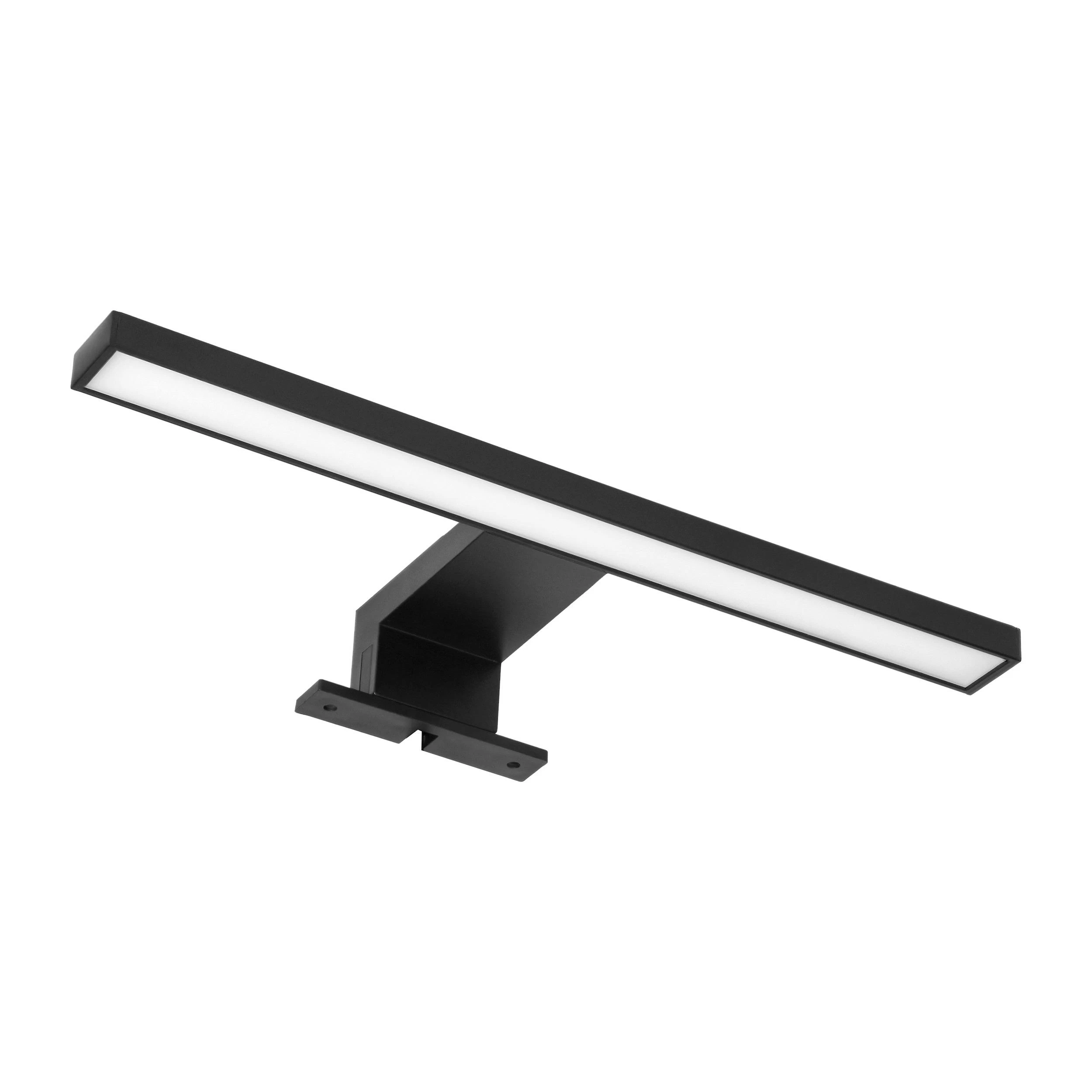 Lubinis šviestuvas Orno NORTES LED 5W, veidrodinė lempa, 320lm, 4000K, ilgis 30 cm, plastikinė, juoda