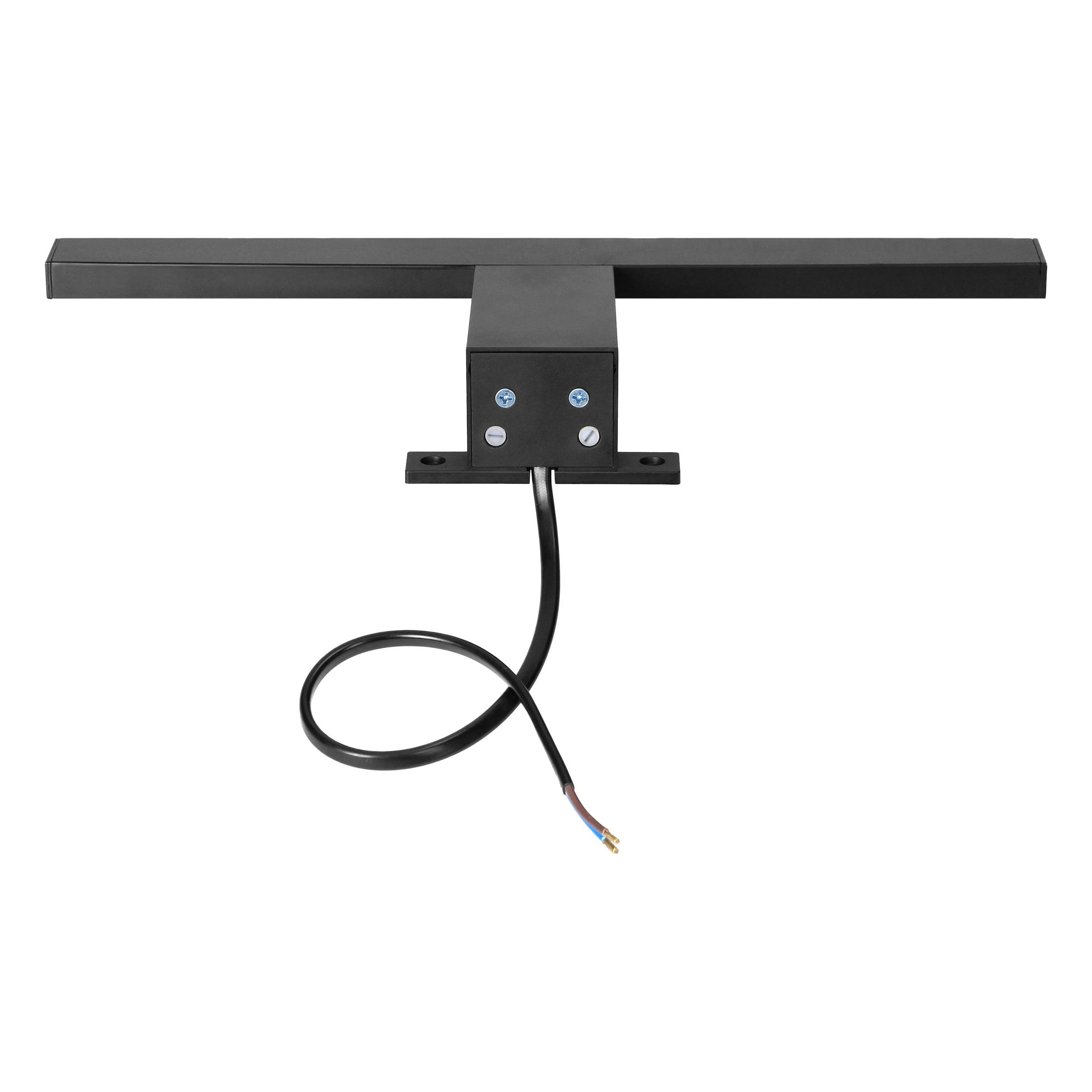 Lubinis šviestuvas Orno NORTES LED 5W, veidrodinė lempa, 320lm, 4000K, ilgis 30 cm, plastikinė, juoda