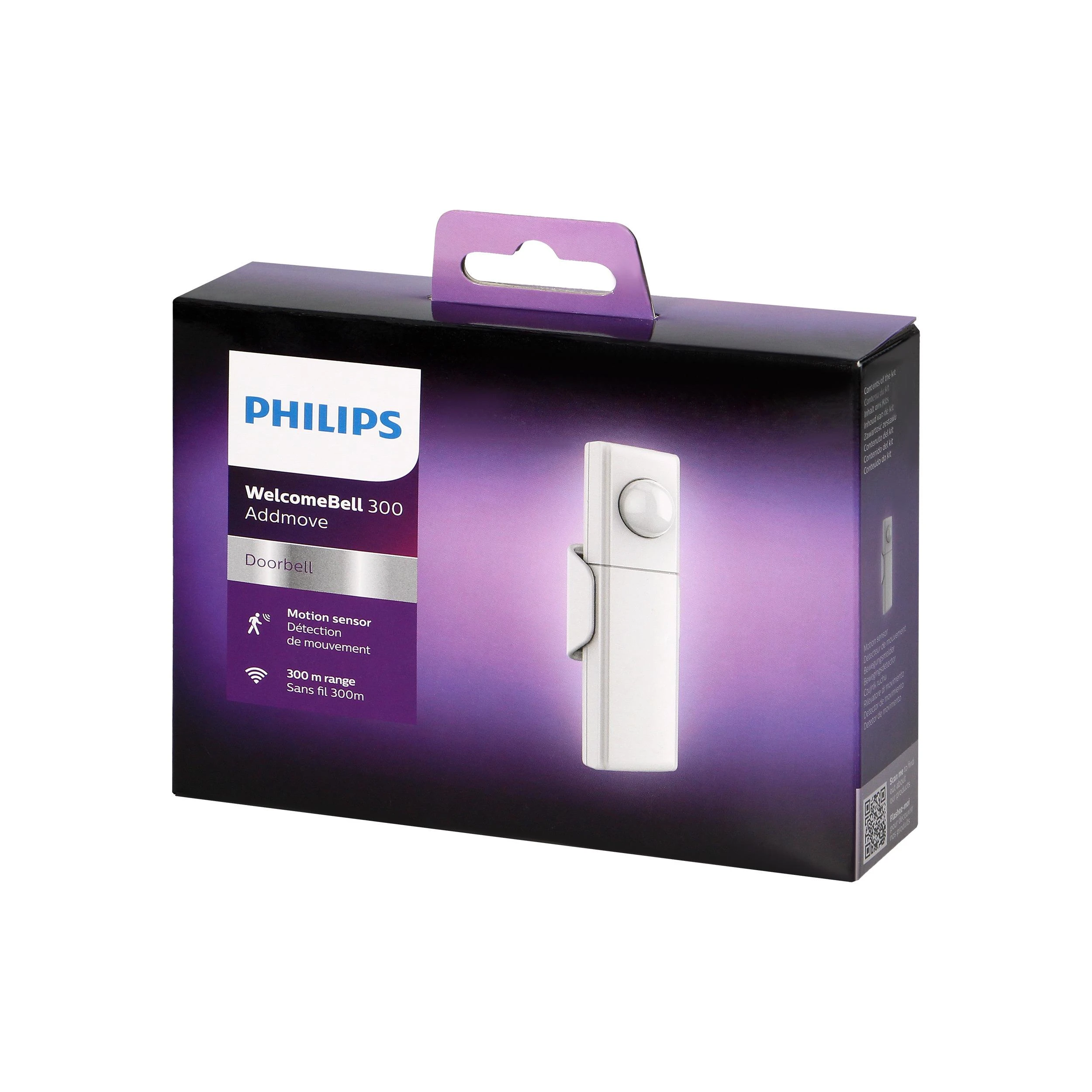 Orno „Philips WelcomeBell AddMove“ belaidis judesio jutiklis, maitinamas 2 AA baterijomis