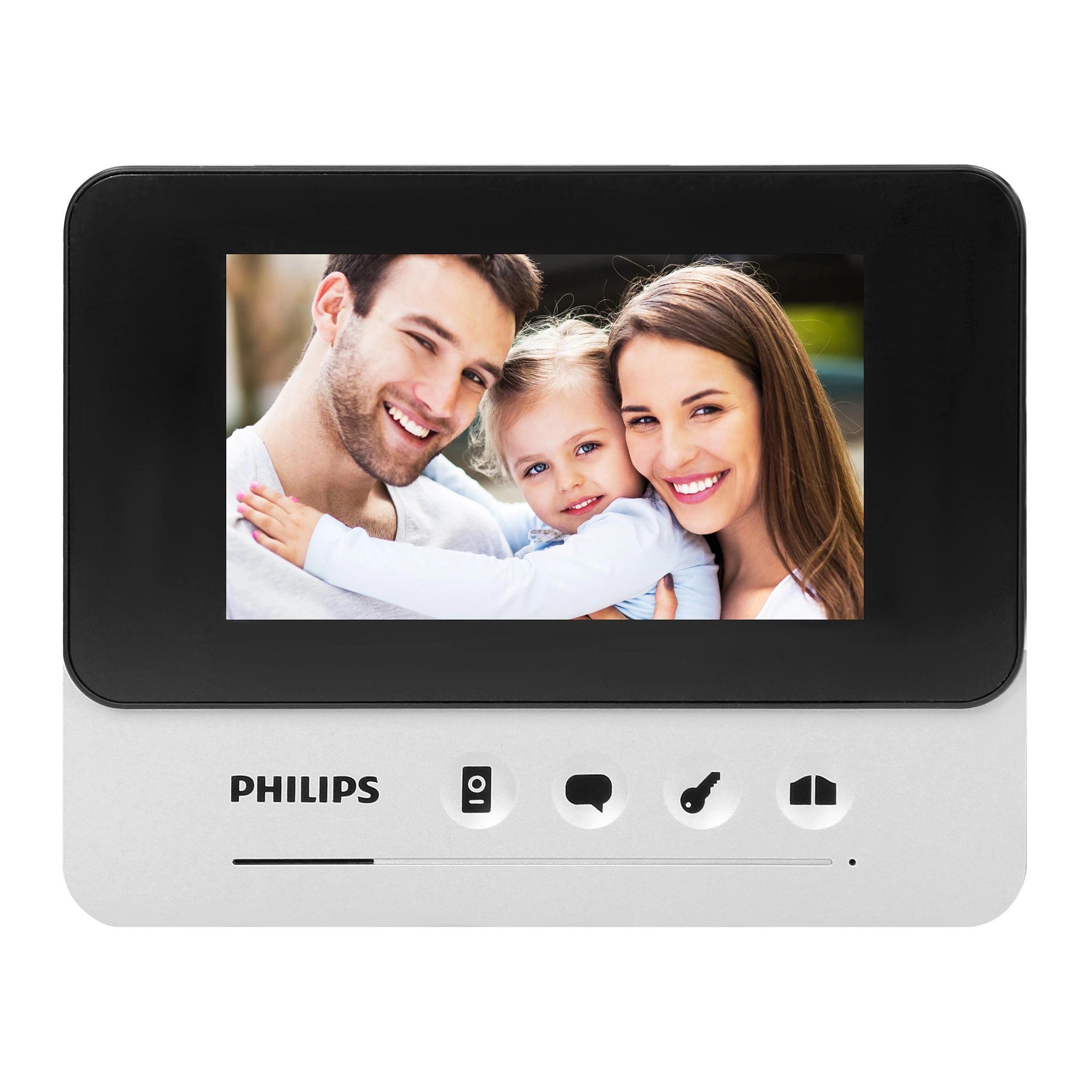 Orno „Philips WelcomeEye Compact“, vaizdo domofono rinkinys, laisvų rankų įranga, spalvotas, 4,3 colio LCD ekranas, OSD meniu, vartų valdymas