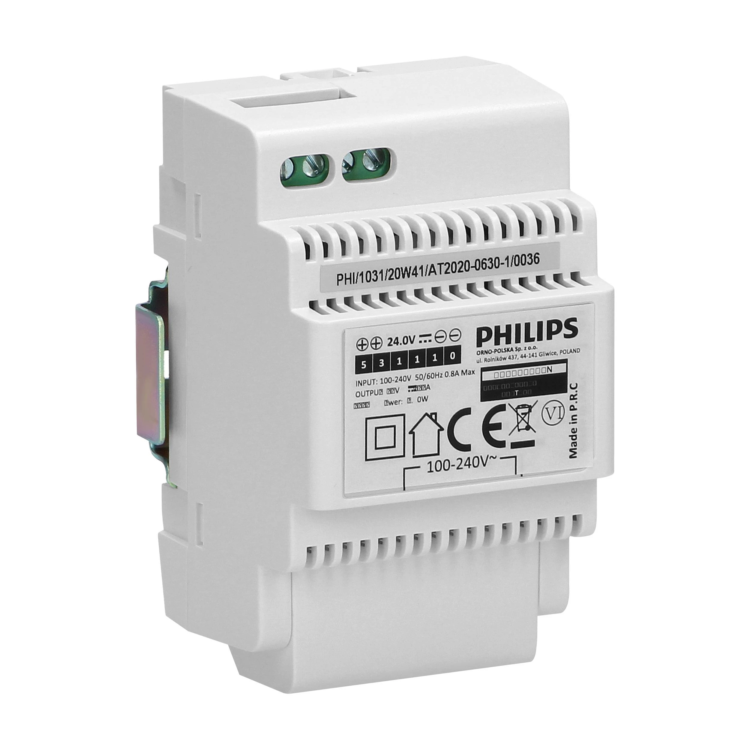 Orno „Philips WelcomeEye Power“ modulinis transformatorius vaizdo domofonų sistemoms, 230 V AC / 24 V DC, lengvai ir greitai montuojamas ant paviršiaus,