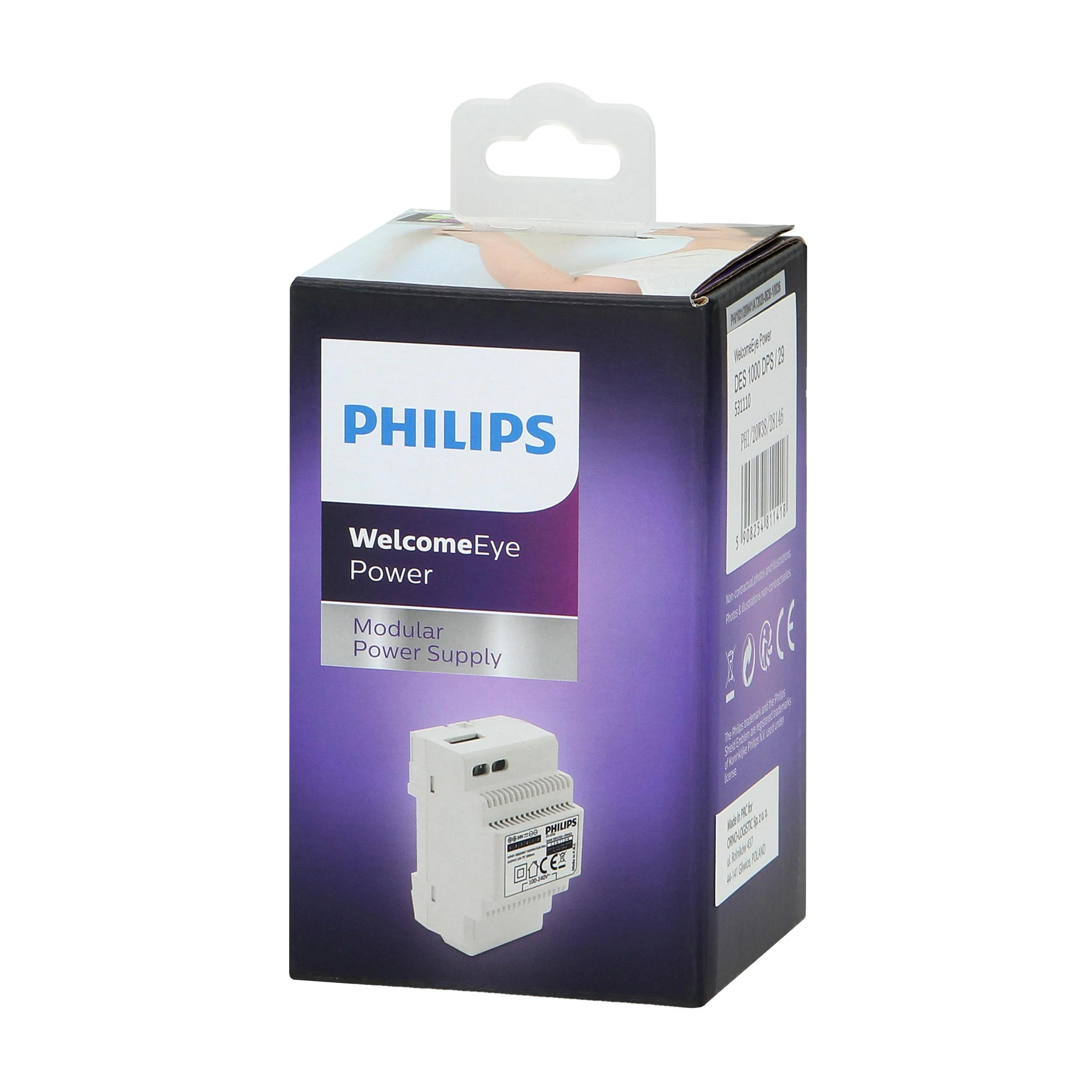Orno „Philips WelcomeEye Power“ modulinis transformatorius vaizdo domofonų sistemoms, 230 V AC / 24 V DC, lengvai ir greitai montuojamas ant paviršiaus,