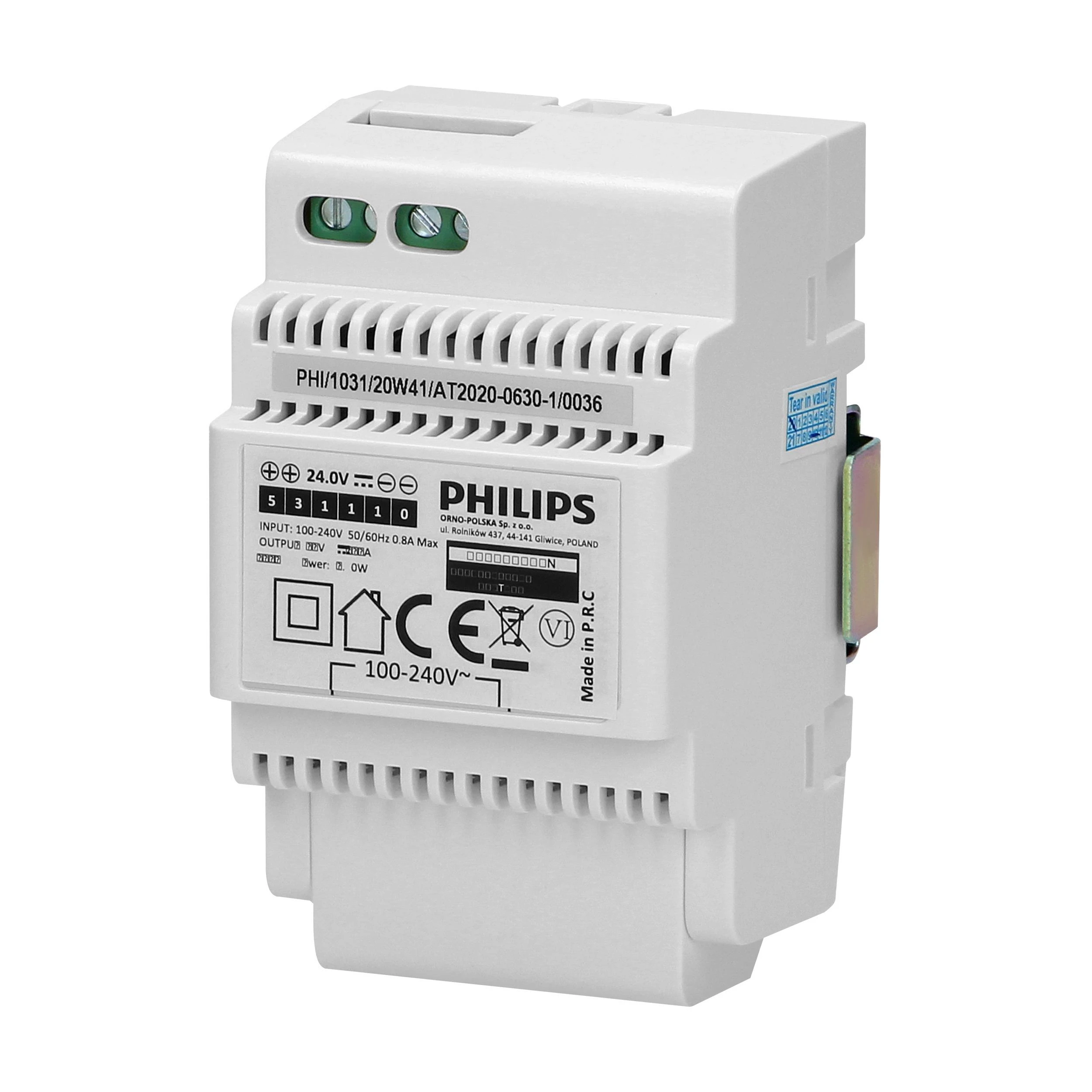 Orno „Philips WelcomeEye Power“ modulinis transformatorius vaizdo domofonų sistemoms, 230 V AC / 24 V DC, lengvai ir greitai montuojamas ant paviršiaus,