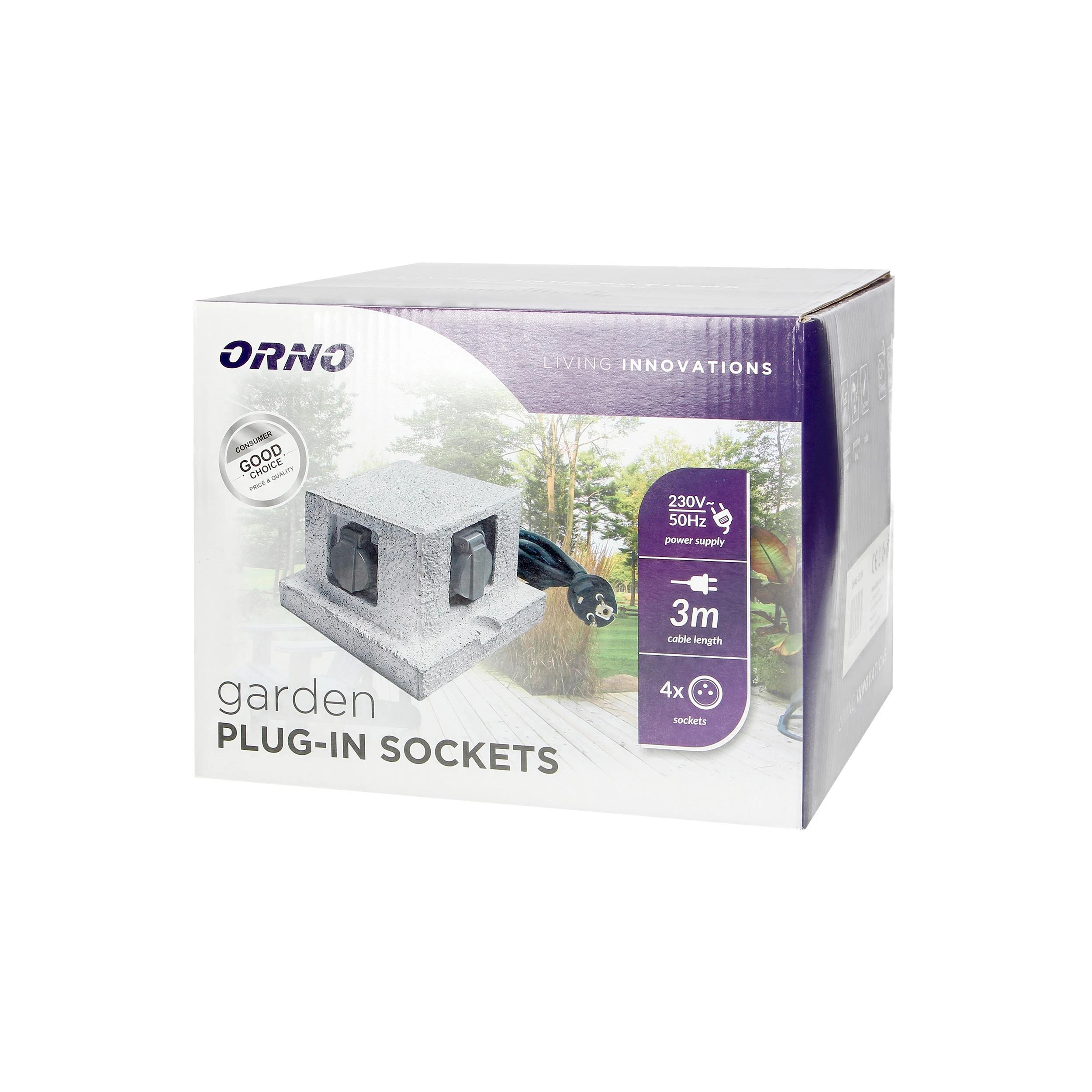 Orno Sodo kištukinis lizdas SOCKET 4 kištukiniai lizdai 8385420