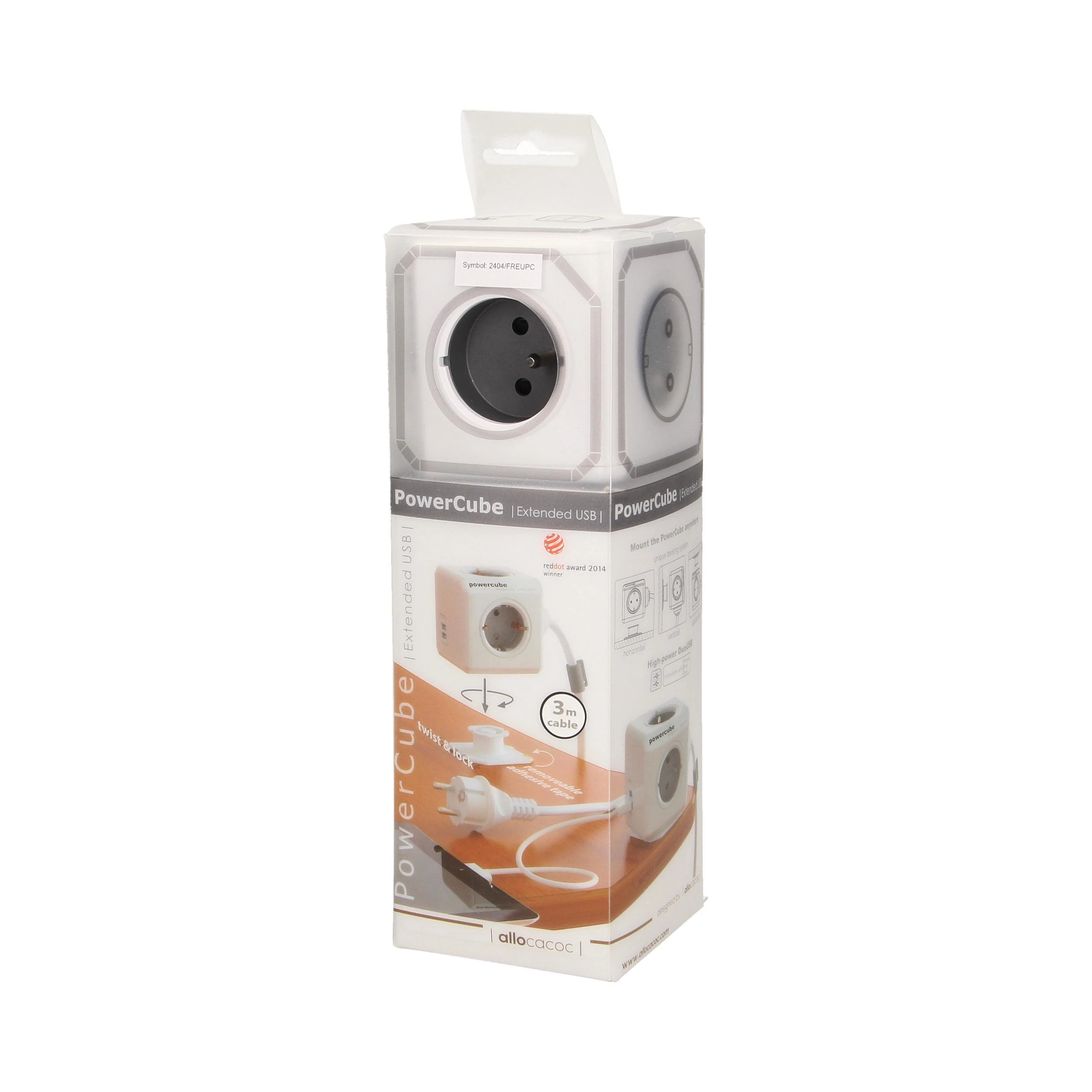 Orno Allocacoc PowerCube Extended USB E(FR) – 3m – 3 m – 4 kintamosios srovės lizdas (-ai) – E tipas – CE – KEMA – RoHS – 16 A – 230 V