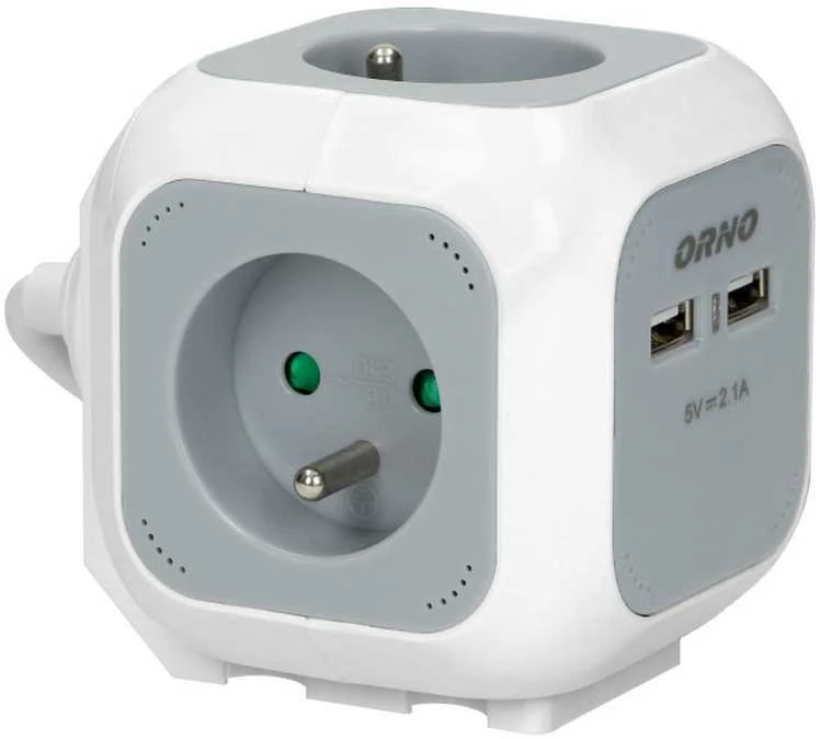 DAUGIALIZDIS LAIDO ILGIKLIS OR-AE-13144 (4 LIZDAI + 2 USB) ORNO
