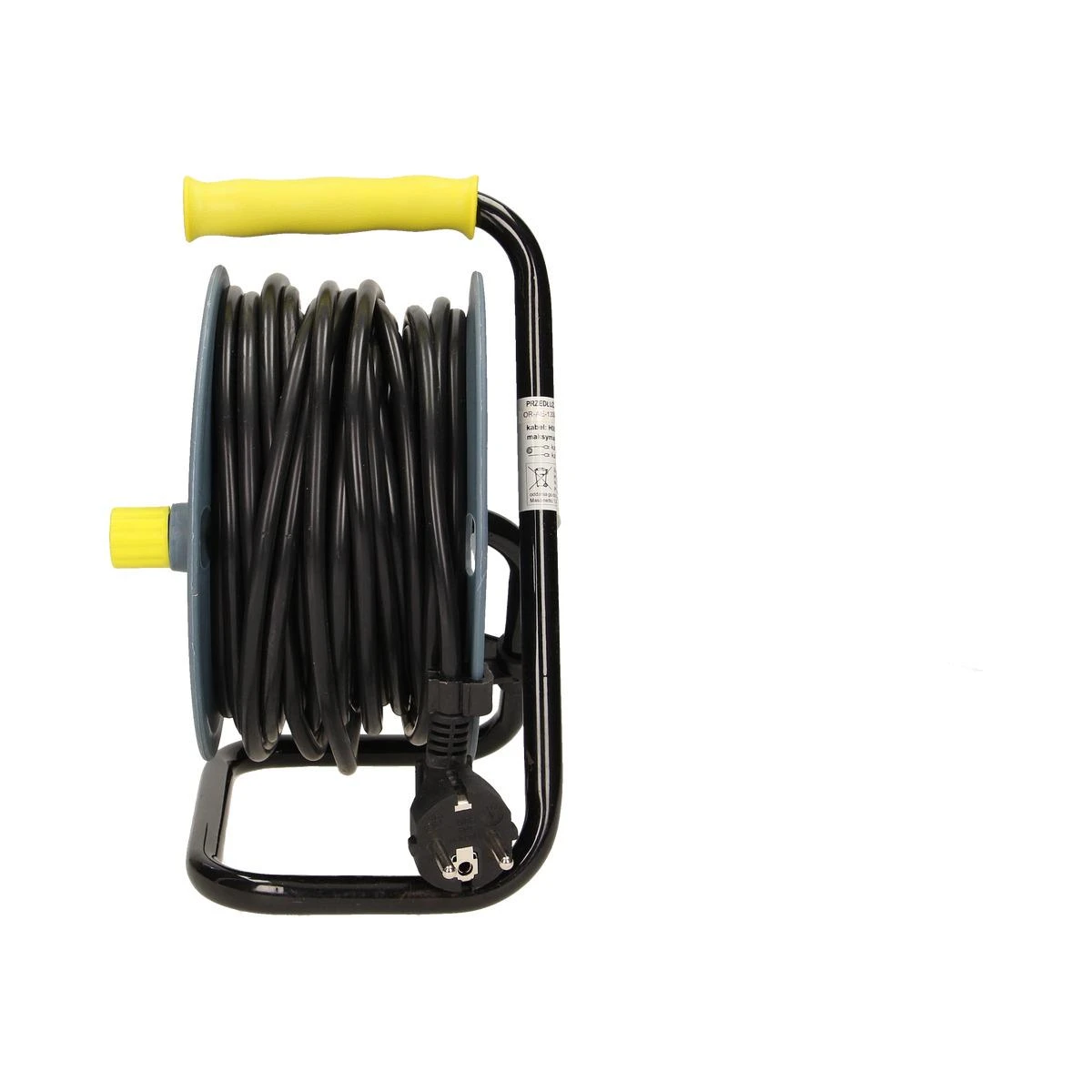 Orno Przedłużacz MINI prailginimo kabelio ritė, 4 lizdai 2P+Z, metalinis stovas, PVC H05VV-F 3x1mm?, ilgis 15m, žalia