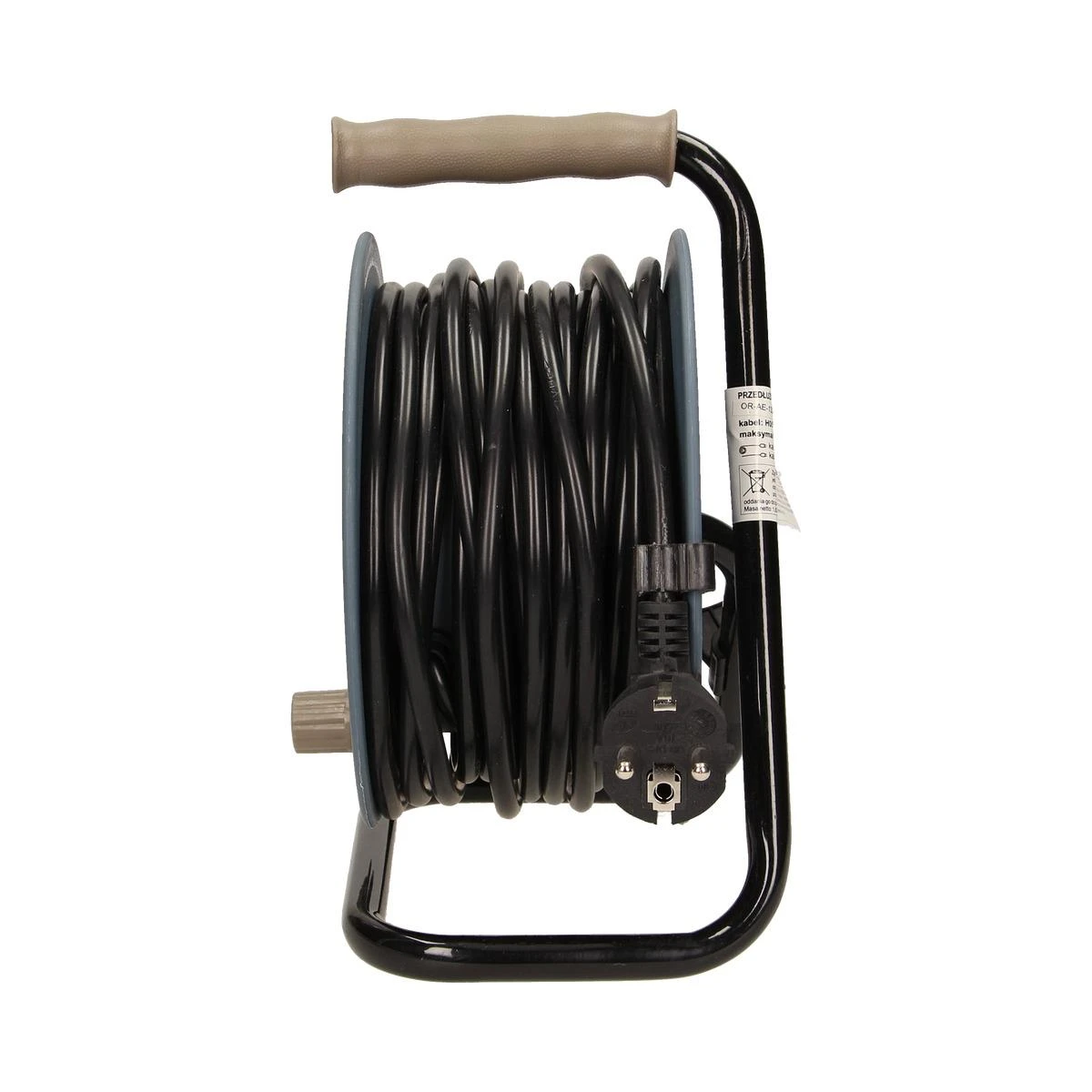 Orno Przedłużacz MINI prailginimo kabelio ritė, 4 lizdai 2P+Z, metalinis stovas, PVC H05VV-F 3x1mm?, ilgis 15m, pilka