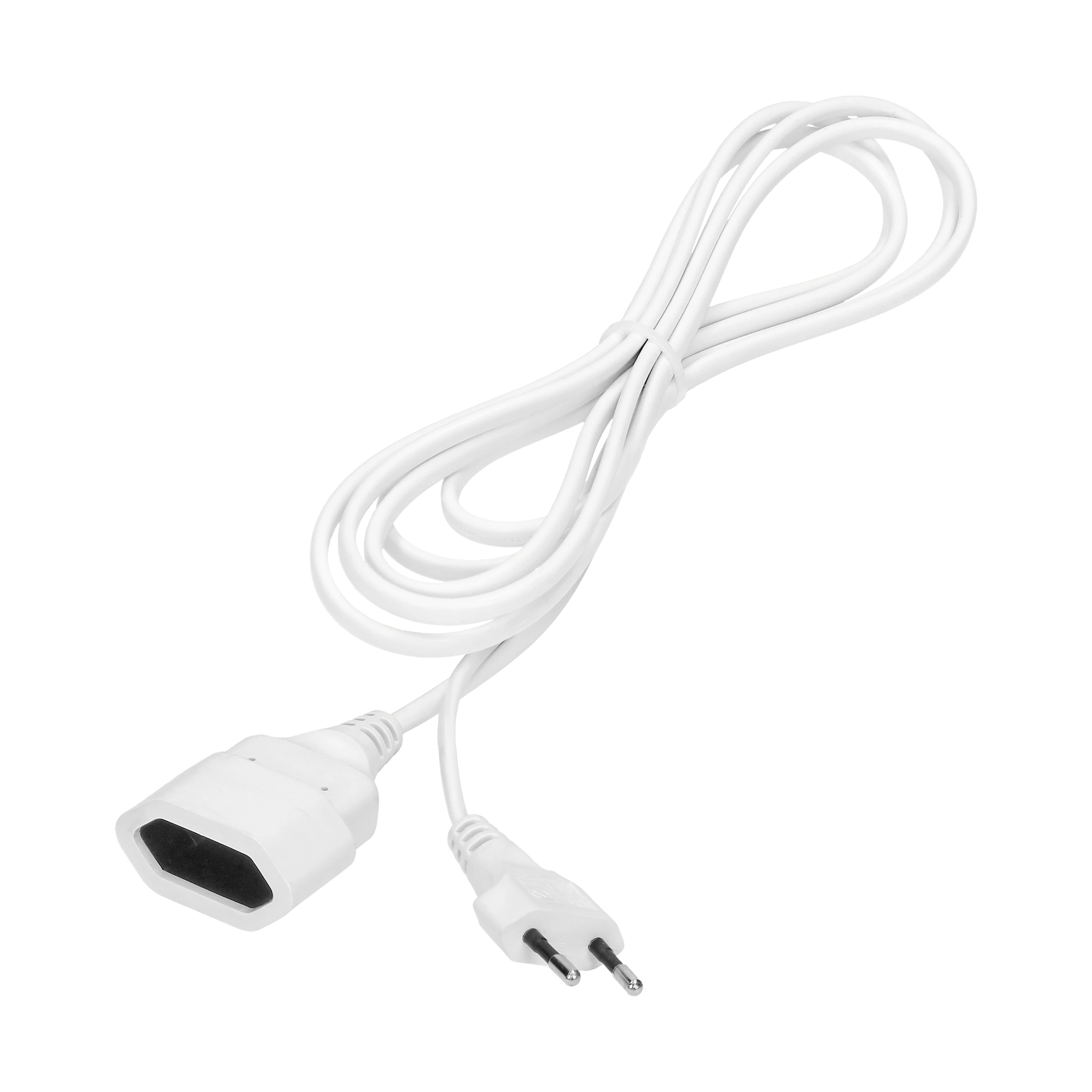 Orno Przedłużacz Vieno lizdo plokščias buitinis prailgintuvas, 1x2P, 5m, PVC kabelis H03VV-F 2x0.75mm², 230VAC