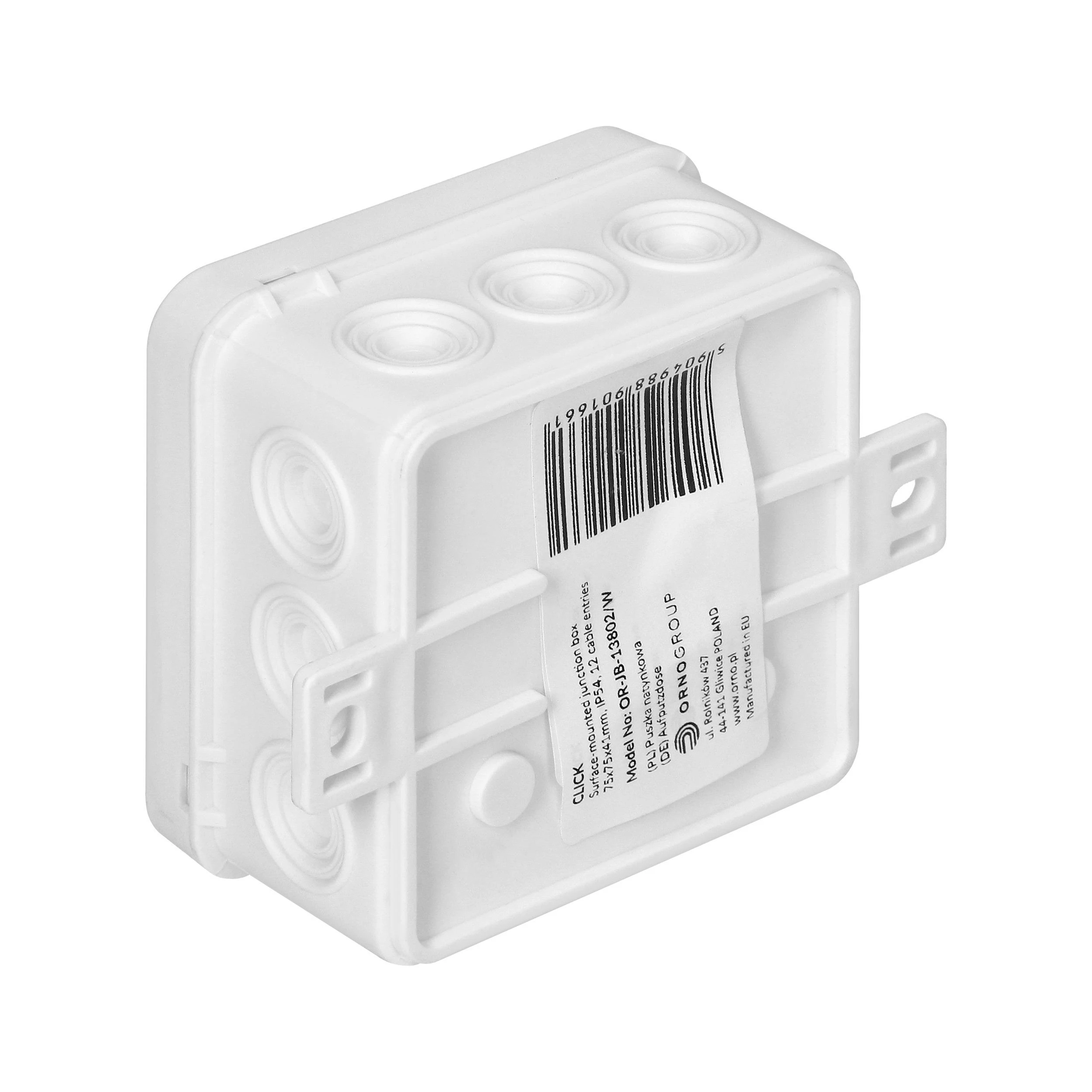 ORNO PUSZKA N/T CLICK IP54 12P 75X75X41MM BALTA