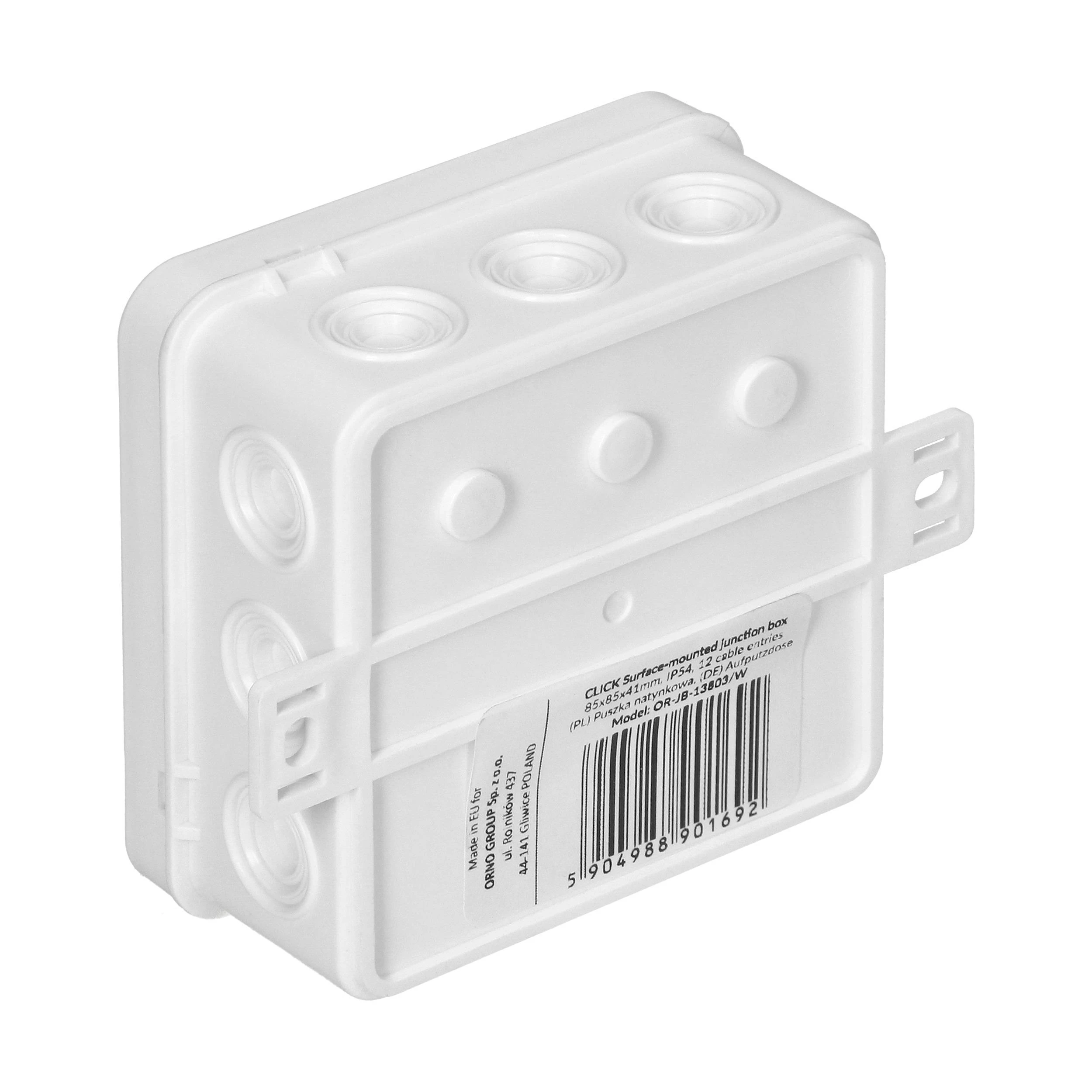 ORNO PUSZKA N/T CLICK IP54 12P 85X85X41MM BALTA