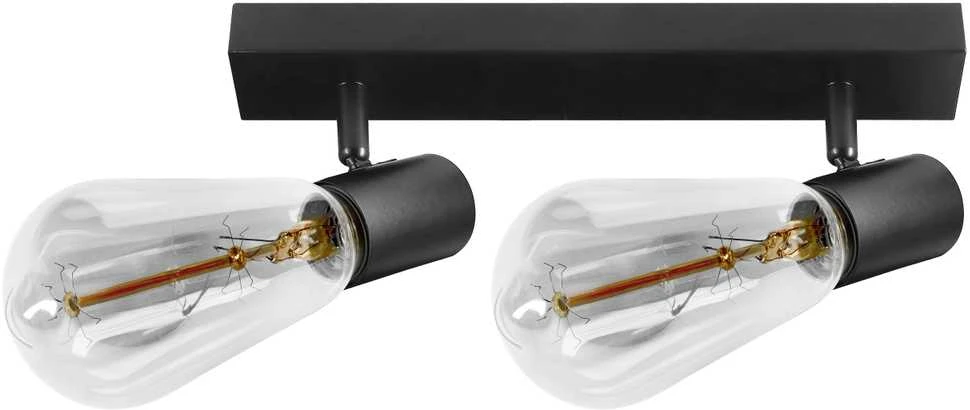Orno RIO SP 2, sieninis-lubinis šviestuvas, E27, max. 2x60W, IP20, juodas