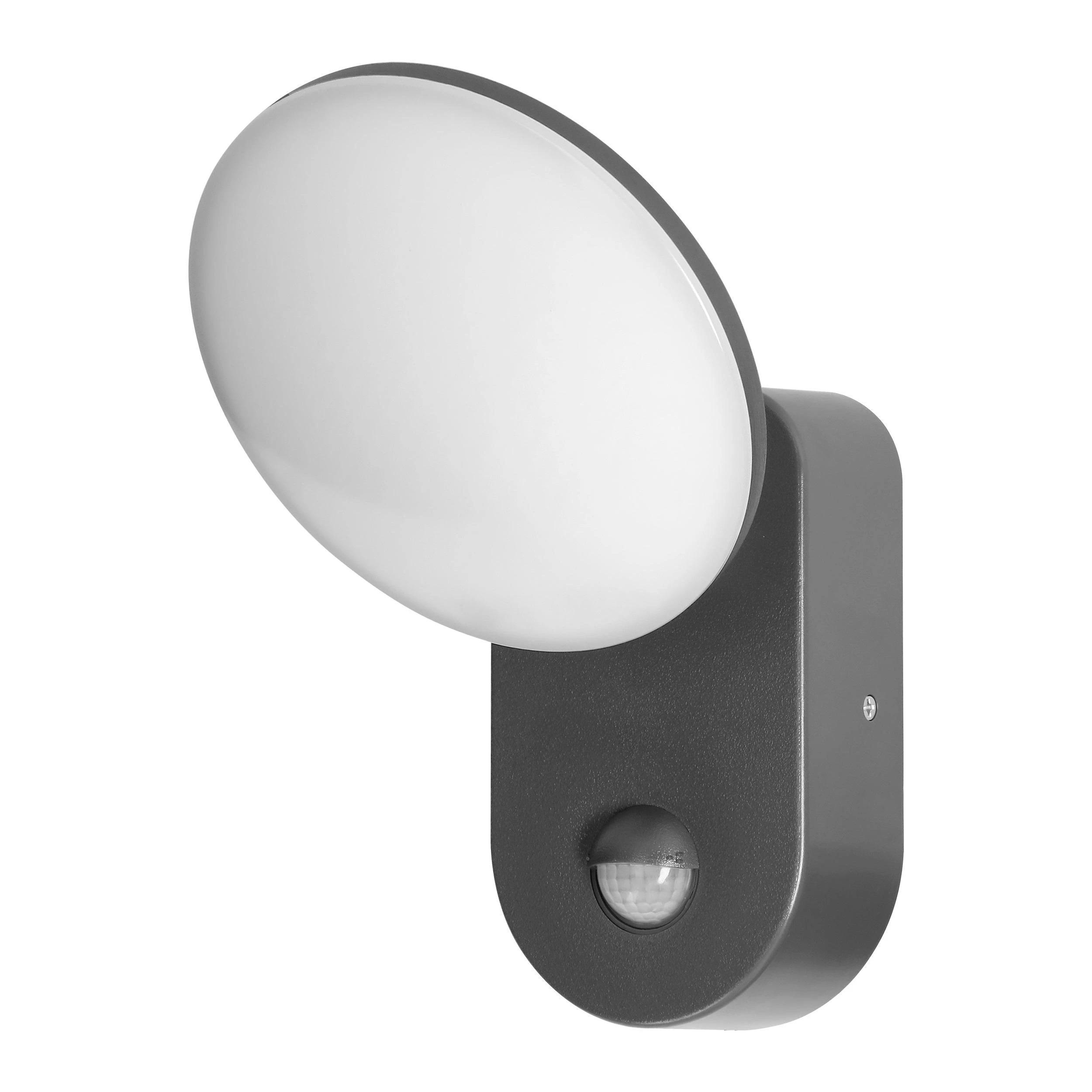 Sieninis šviestuvas Orno RIOLIT LED 15W, sodo šviestuvas su judesio jutikliu, 1100lm, IP65, 4000K, pilkas