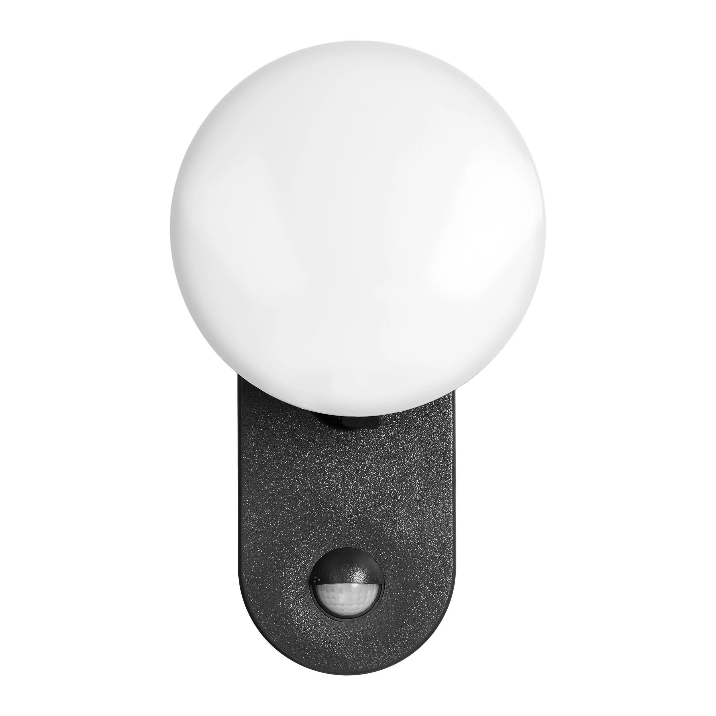 Sieninis šviestuvas Orno RIOLIT LED 15W, sodo šviestuvas su judesio jutikliu, 1100lm, IP65, 4000K, juodas