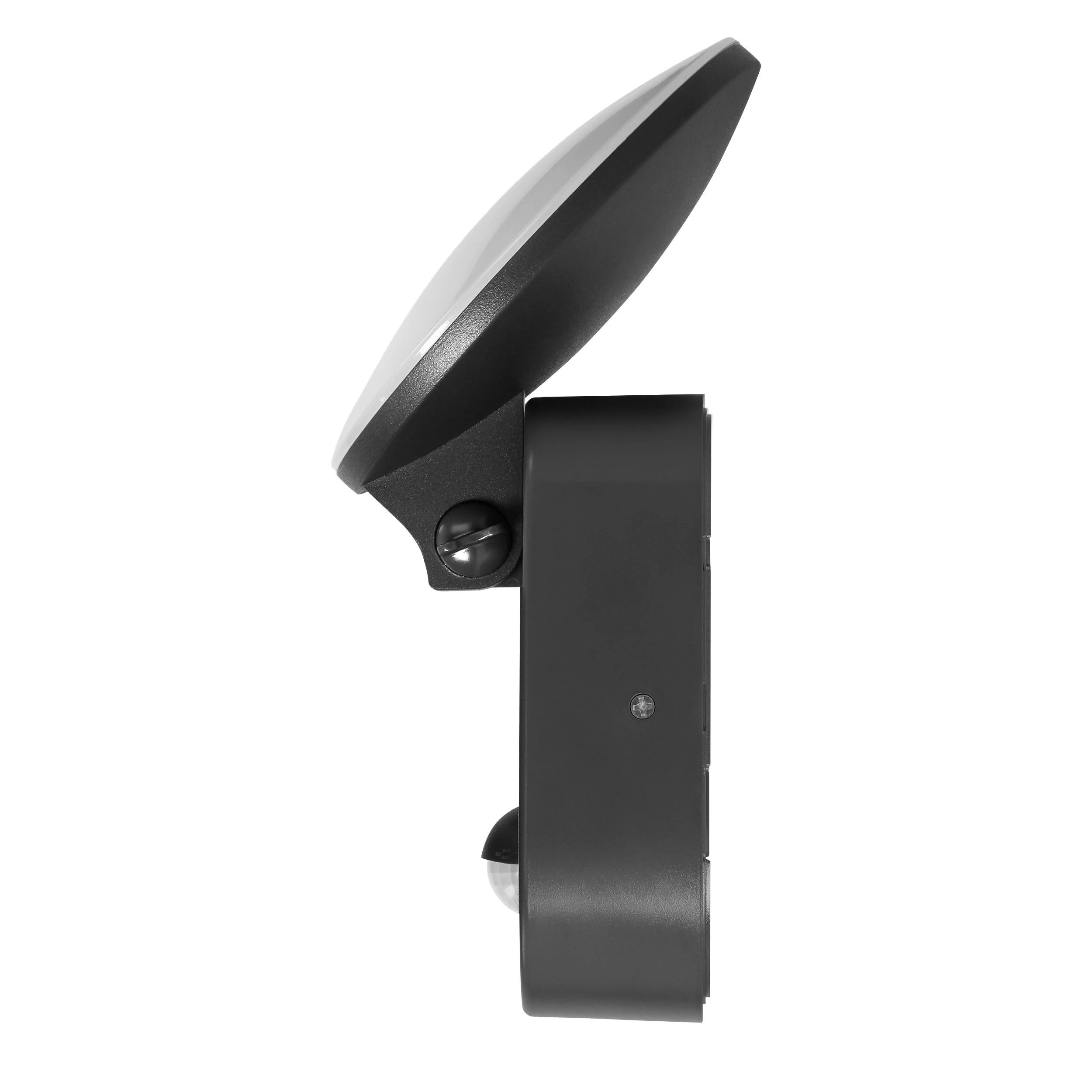 Sieninis šviestuvas Orno RIOLIT LED 15W, sodo šviestuvas su judesio jutikliu, 1100lm, IP65, 4000K, juodas