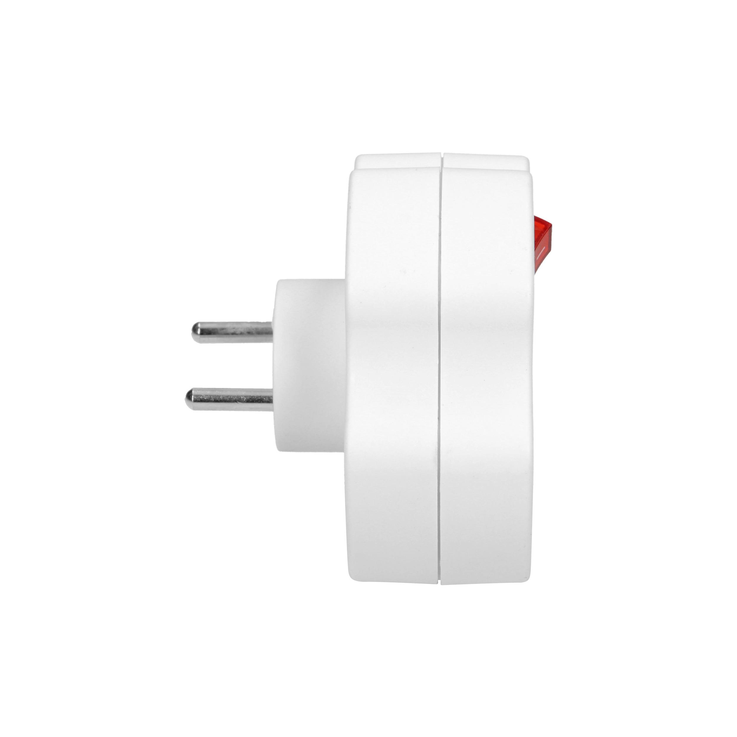 Rozgałęźnik Skirstytuvas 1x2P+Z, 2x2P/II su jungikliu, baltas