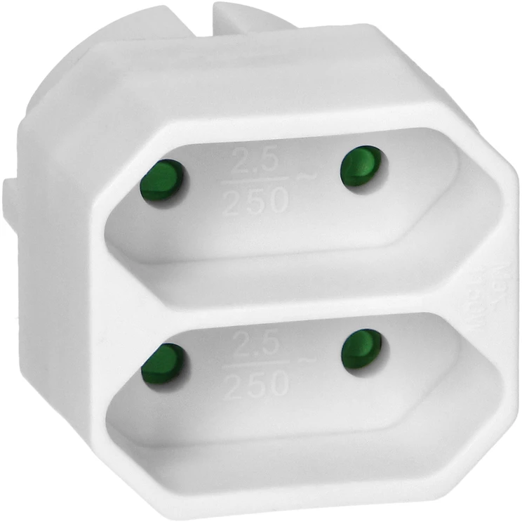 Orno Rozgałęźnik Skirstytuvas 2x2P euro, baltas