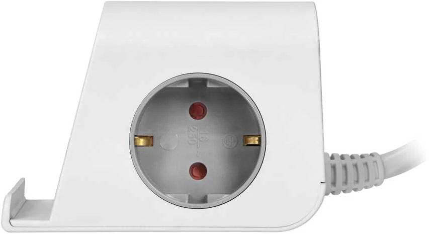 Orno Listwa Stalinis maitinimo lizdas su USB įkrovikliu, varžtiniu tvirtinimo spaustuku ir 1,4 m laidu, 2x2P+Z (Schuko), 4xUSB, baltas
