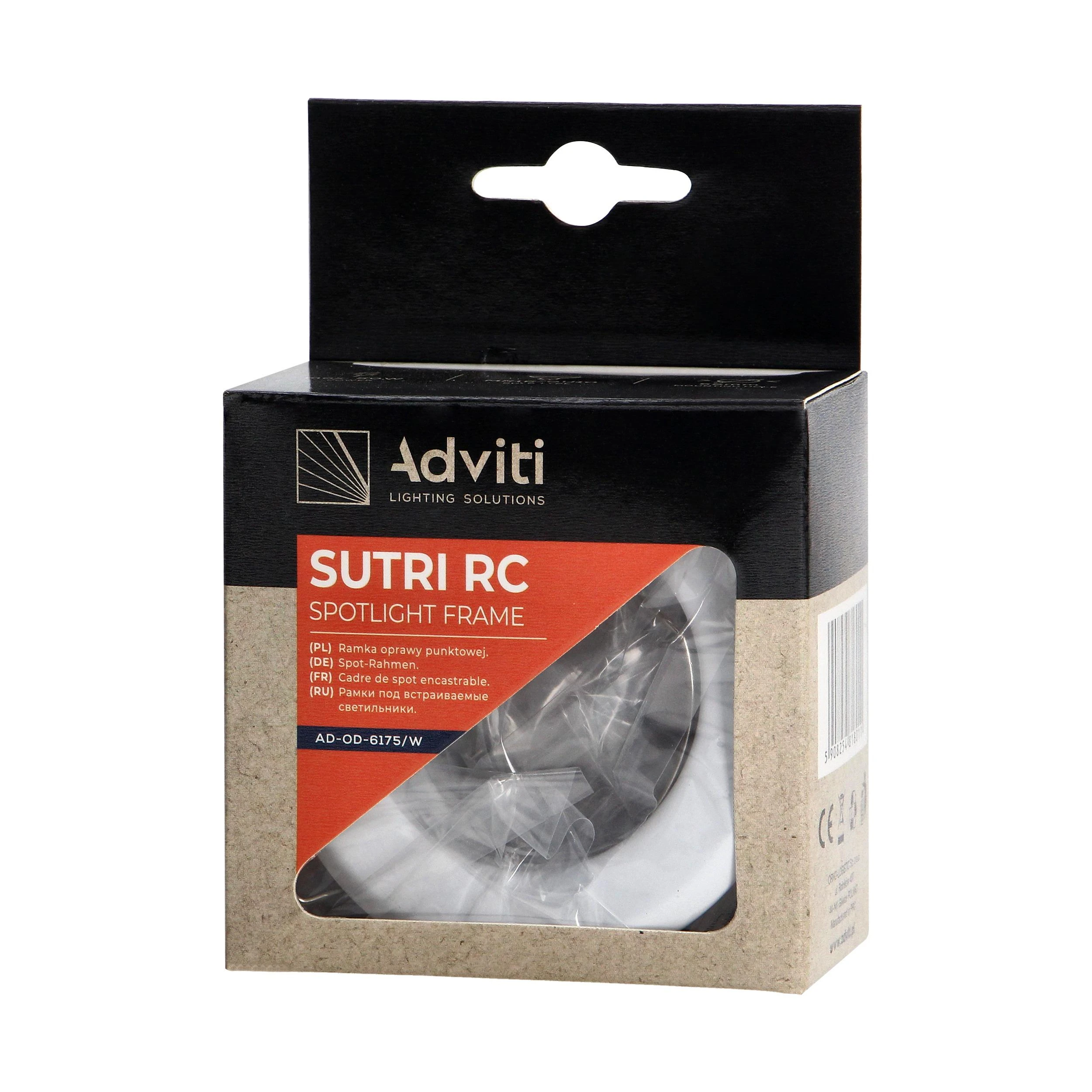 Orno SUTRI RC dekoratyvinis prožektoriaus rėmelis, MR16/GU10, max 7W, apvalus, fiksuotas, baltas
