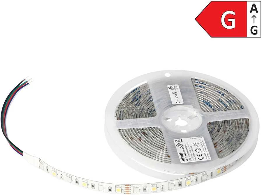 Orno Taśma LED 12V, Samsung lustų rinkinys 5050, 60L/m, 330lm/m, 14,4W/m, IP65, RGBW, 5m