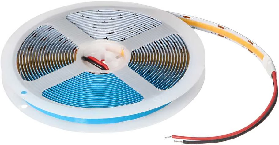 Orno Taśma COB LED juosta 12V, 480L/m, 850lm/m, 10W/m, IP20, 4000K, 5m